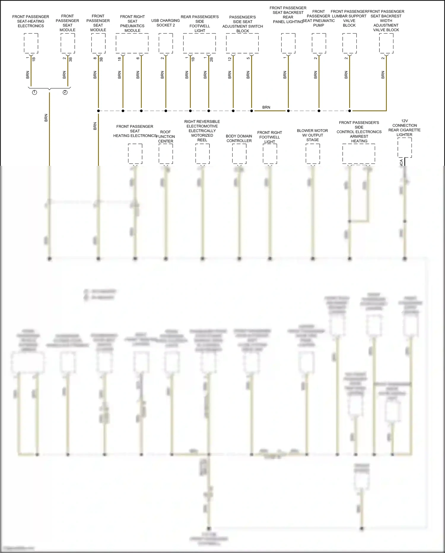 BMW X6 M F96 (2019-2023) usb charging socket 2 wiring diagram  (1 of 3)