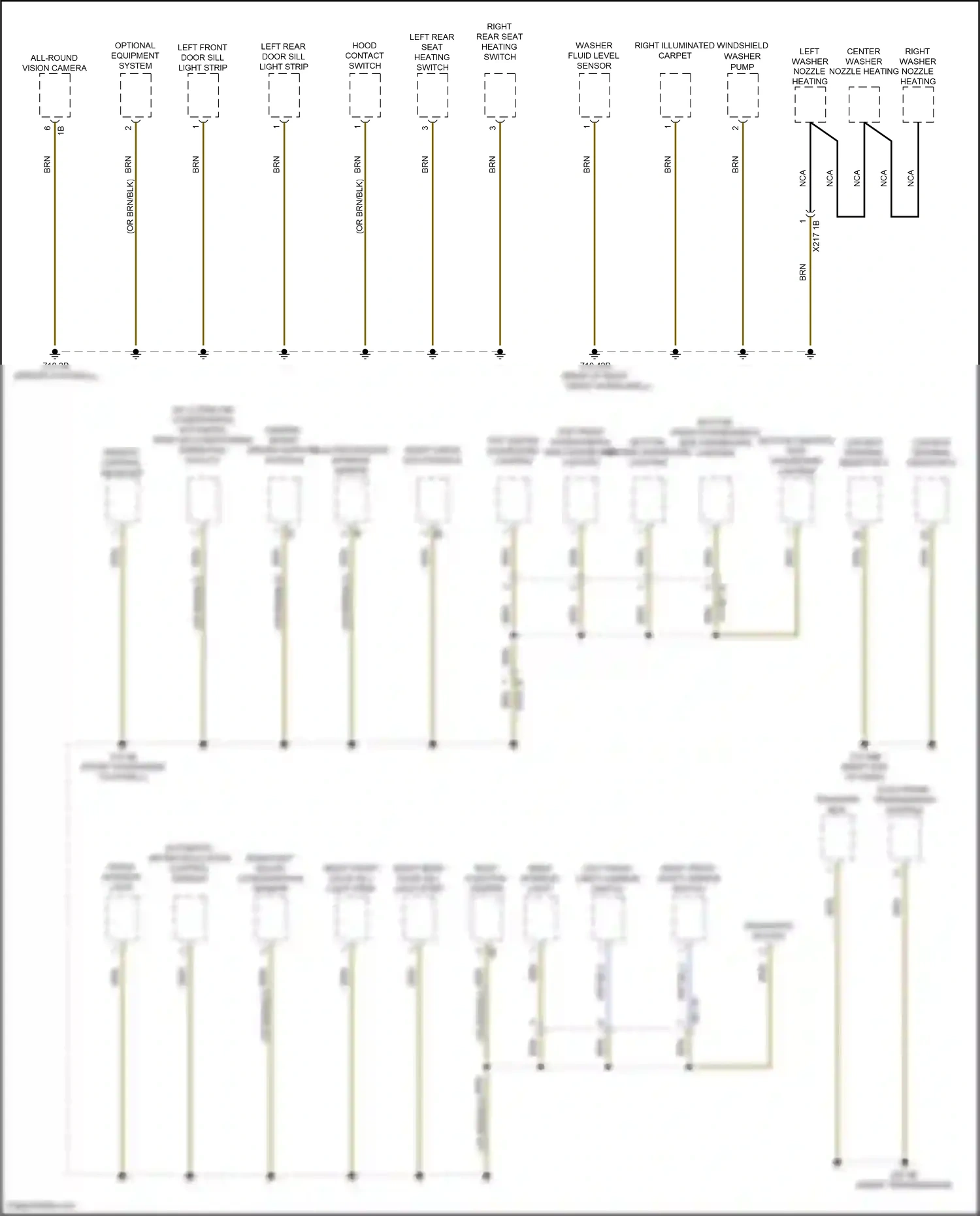 BMW X6 M F96 (2019-2023) washer fluid level sensor wiring diagram  (1 of 2)