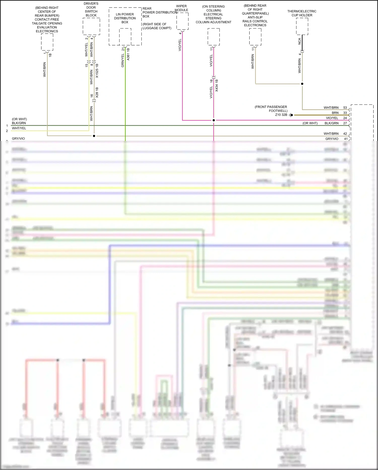 BMW X6 M F96 (2019-2023) wiper module wiring diagram  (3 of 5)