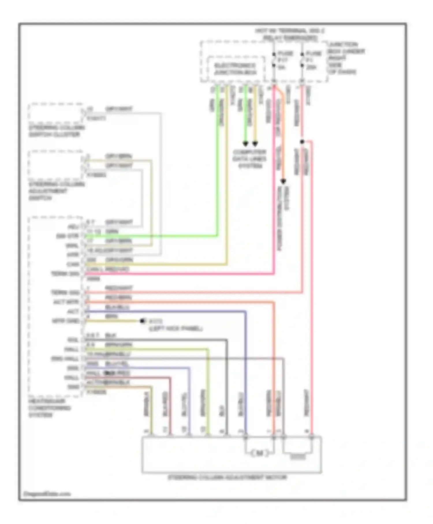 X6 BMW E71 facelift (2012-2014): Steering column memory circuit