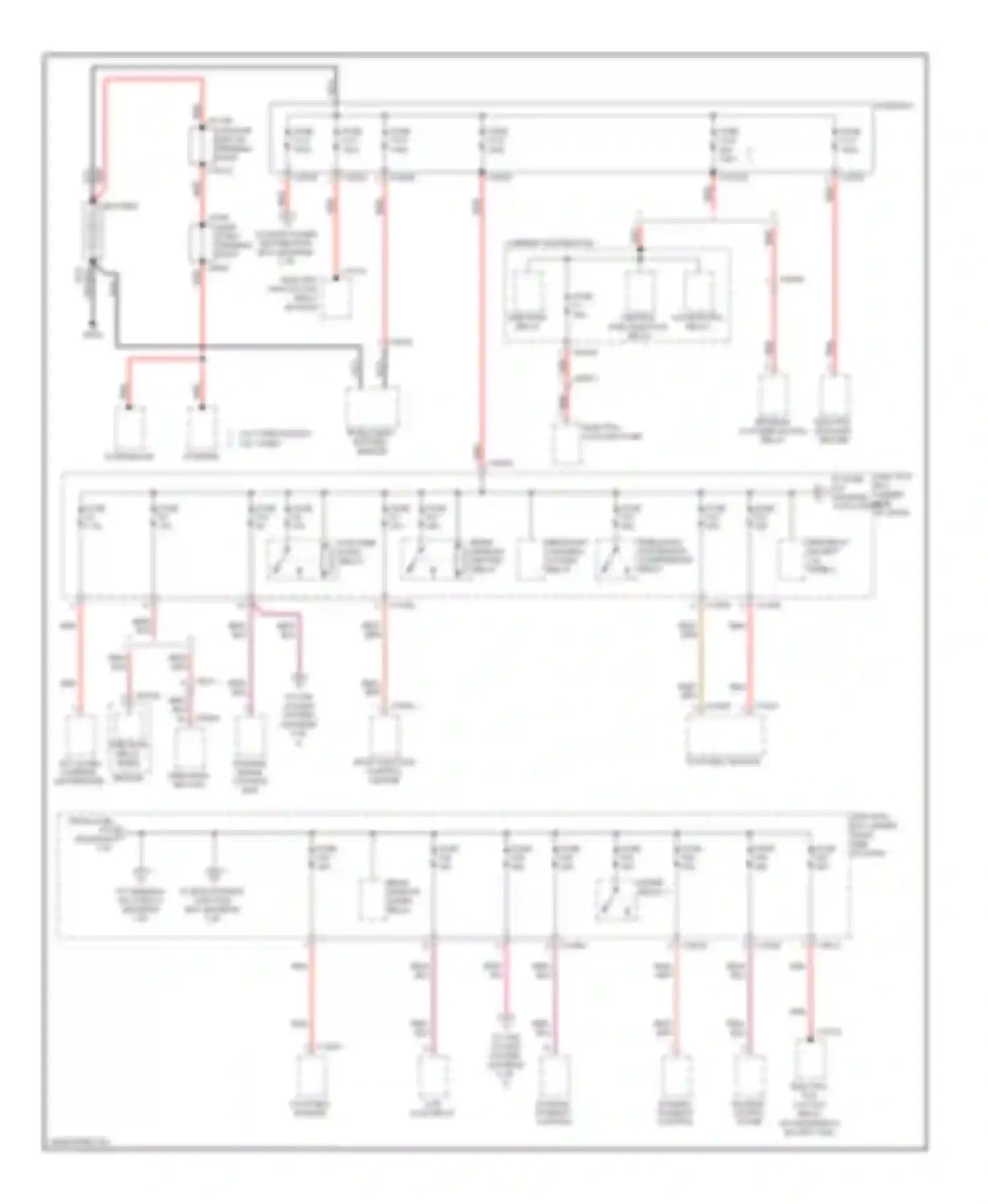 X6 BMW E71 facelift (2012-2014): Power distribution circuit (1 of 5)