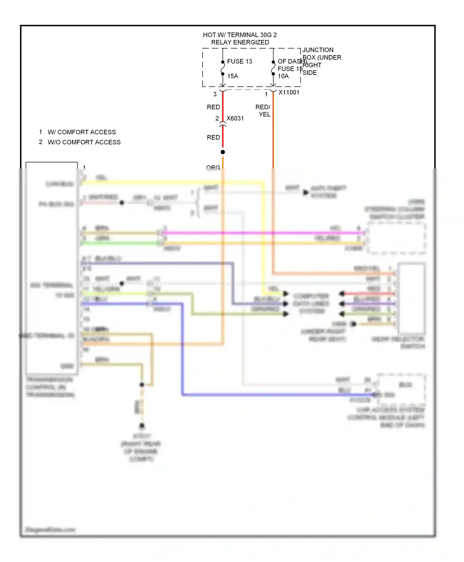 Wiring diagram anti-theft system for BMW X6 E71 facelift (2012-2014) (2 of 10)
