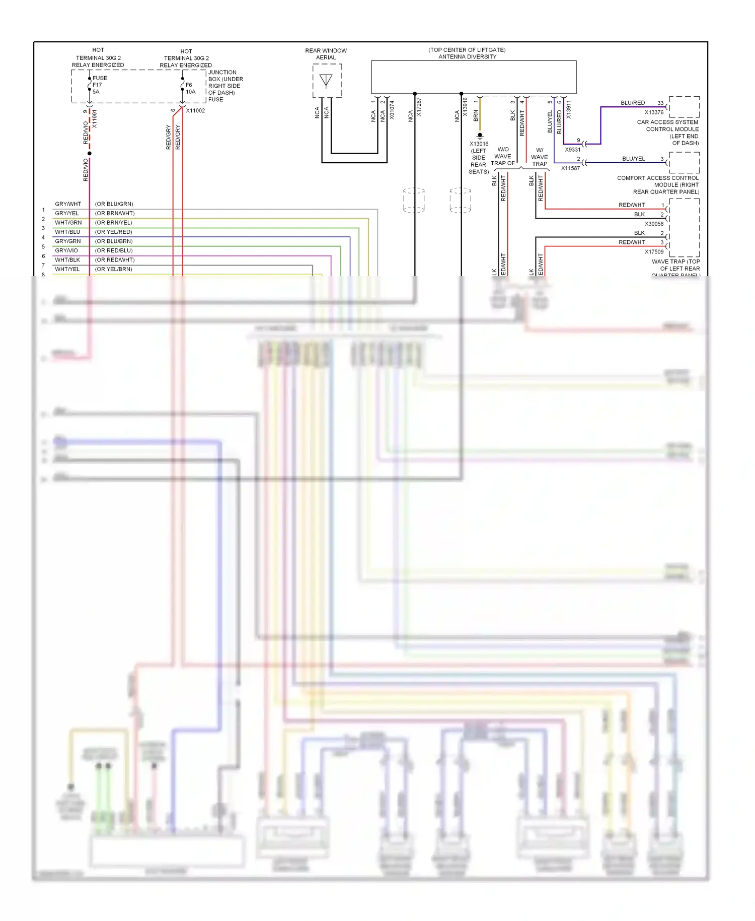 Wiring diagram blu/wht for BMW X6 E71 facelift (2012-2014) (17 of 31)