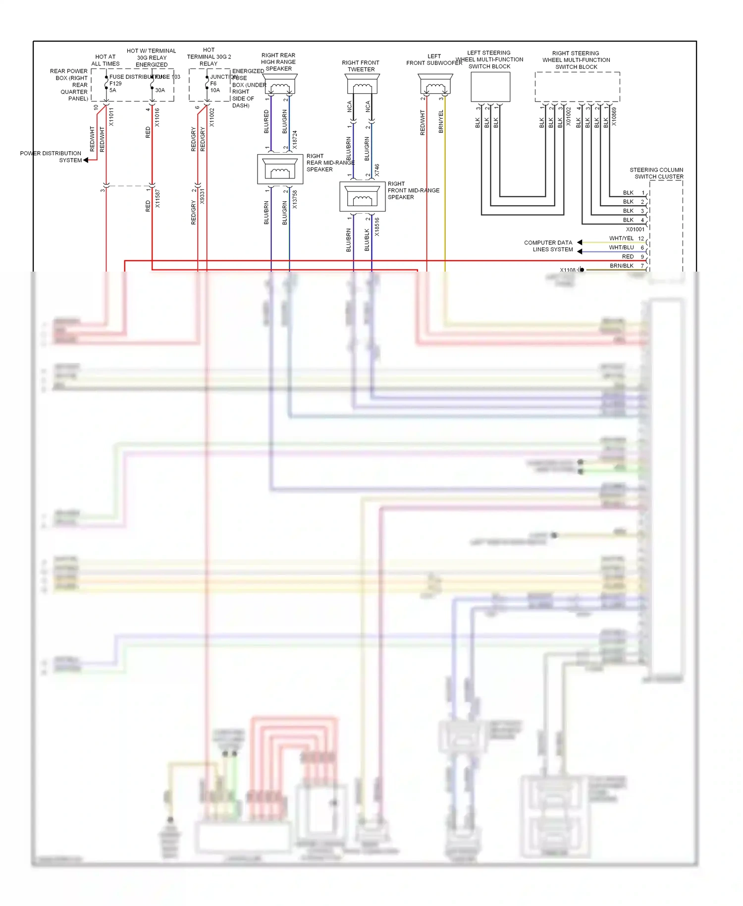 Wiring diagram blu/wht for BMW X6 E71 facelift (2012-2014) (24 of 31)