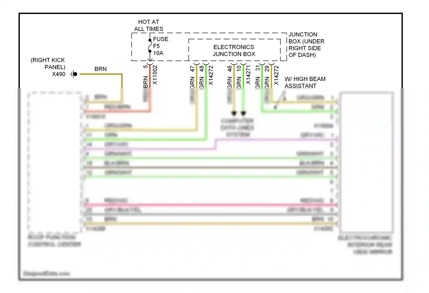 Wiring diagram brn for BMW X6 E71 facelift (2012-2014) (89 of 131)