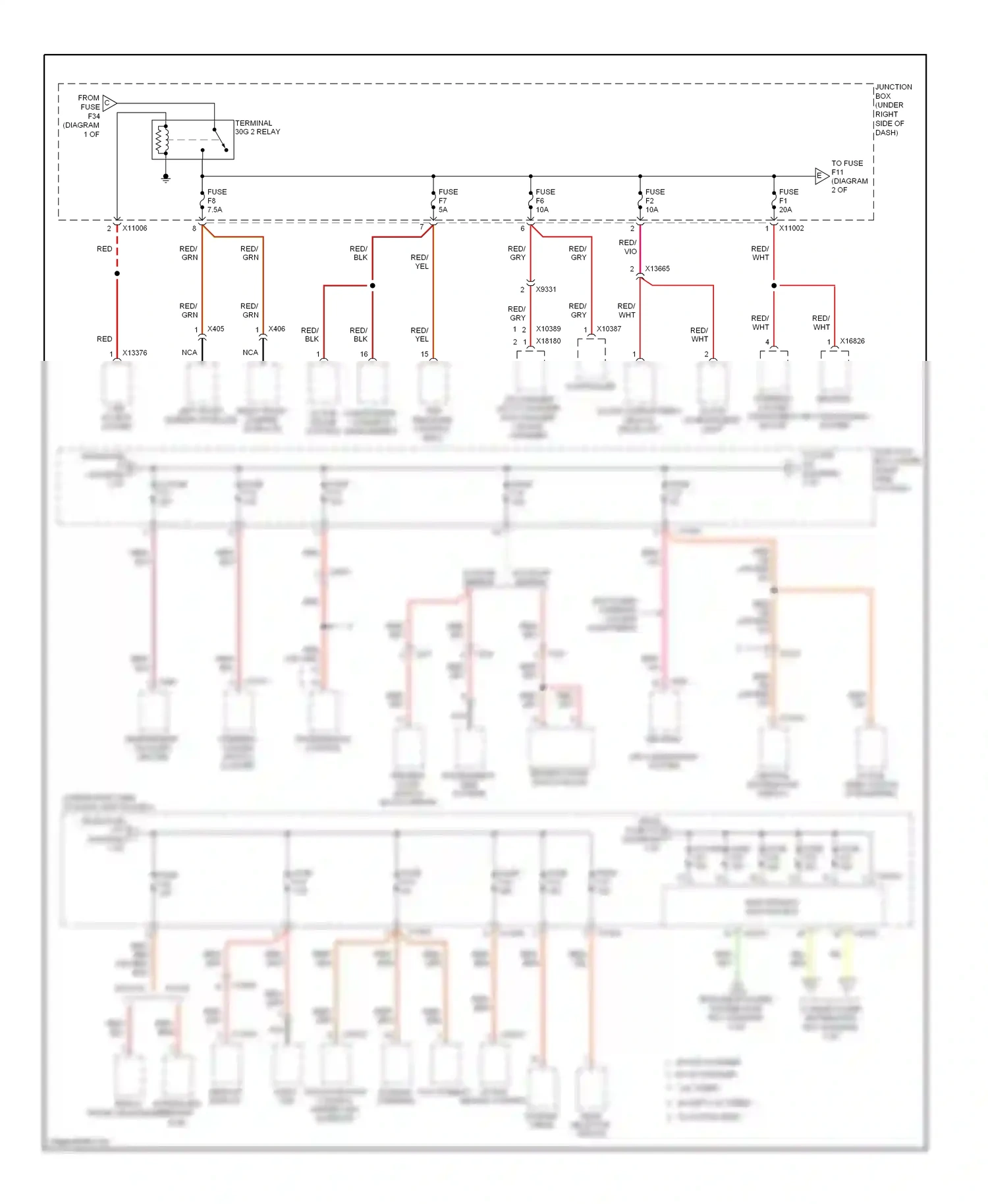 Wiring diagram car access system for BMW X6 E71 facelift (2012-2014) (3 of 4)