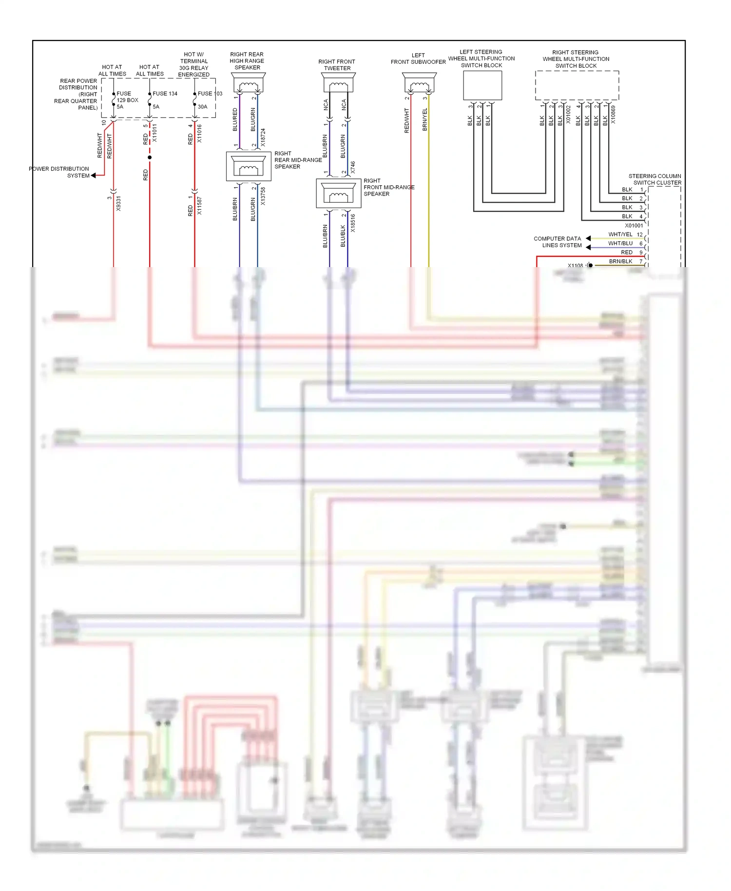 Wiring diagram fuse 103 for BMW X6 E71 facelift (2012-2014) (1 of 4)