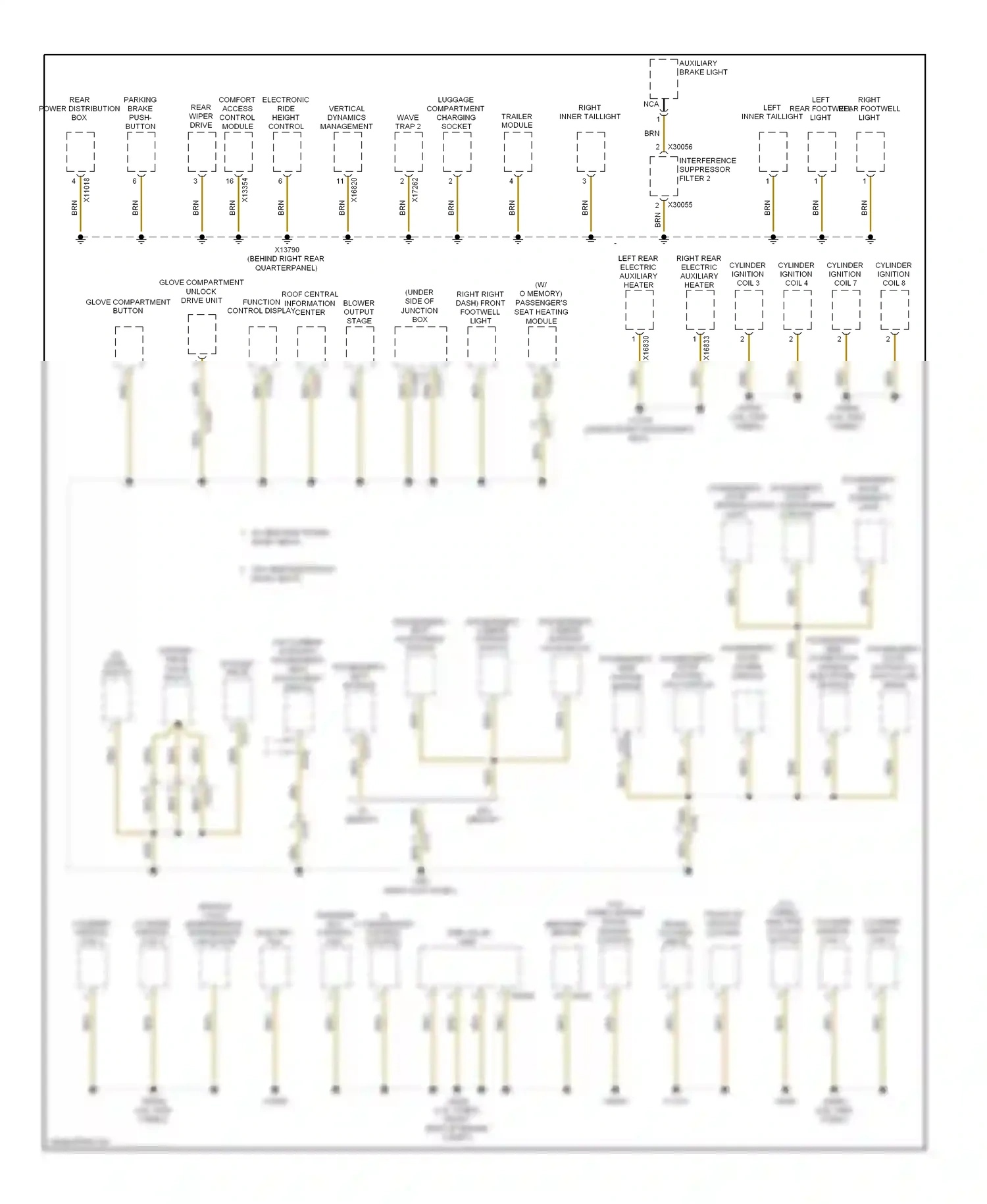 Wiring diagram interference suppressor filter 2 for BMW X6 E71 facelift (2012-2014) (1 of 1)