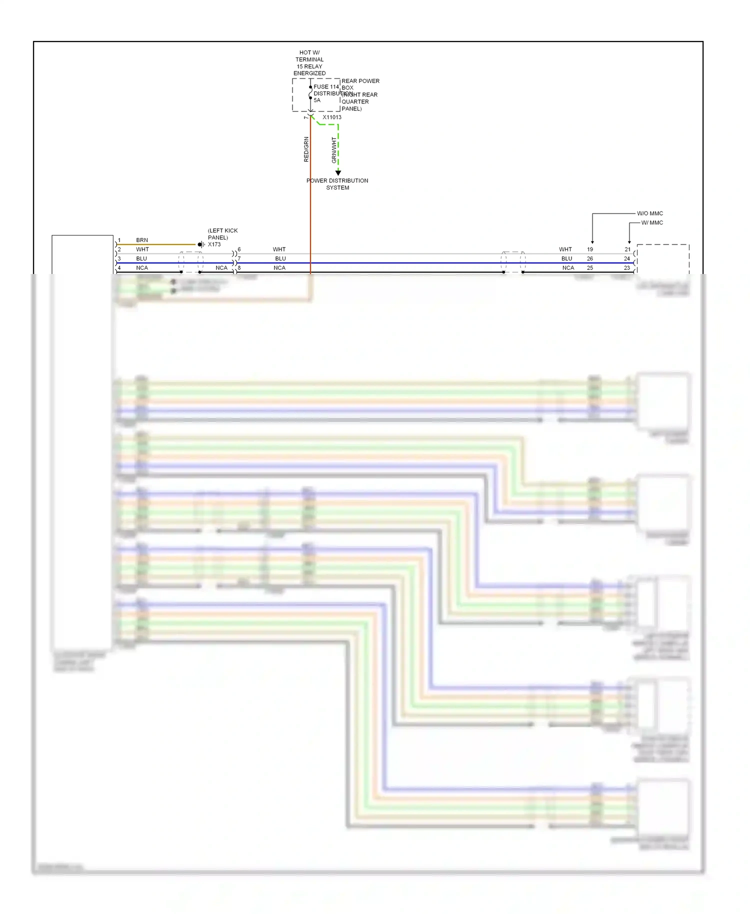 Wiring diagram left bumper camera for BMW X6 E71 facelift (2012-2014) (1 of 1)