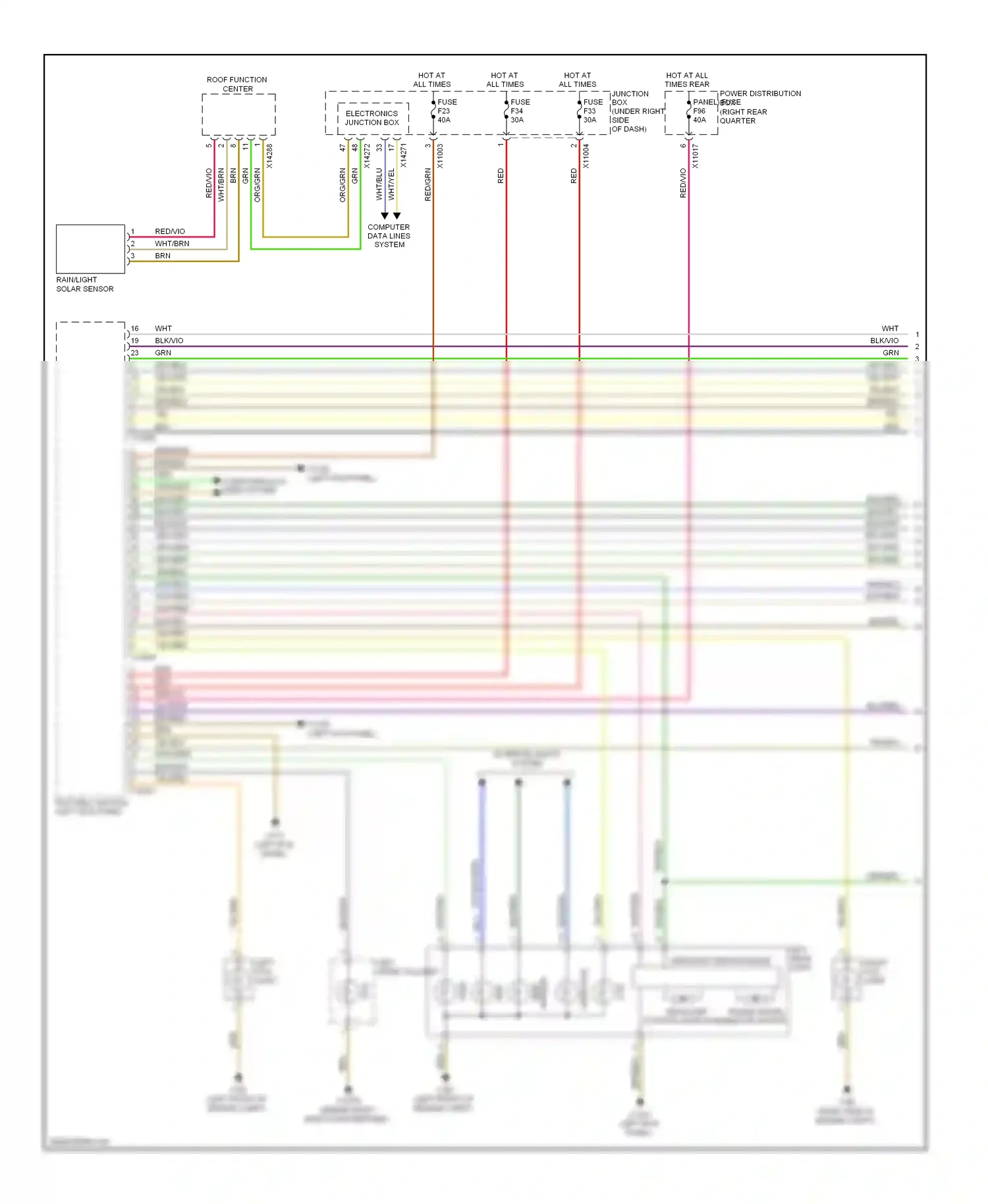 Wiring diagram left inner taillight for BMW X6 E71 facelift (2012-2014) (1 of 4)