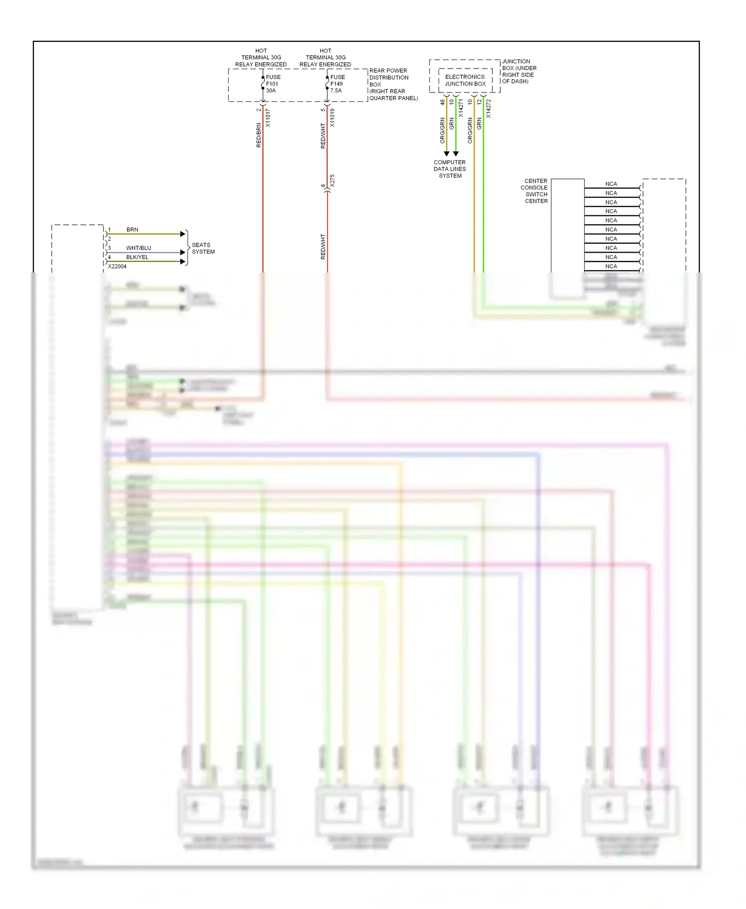 BMW X6 E71 facelift (2012-2014) (left kick panel) wiring diagram  (32 of 53)