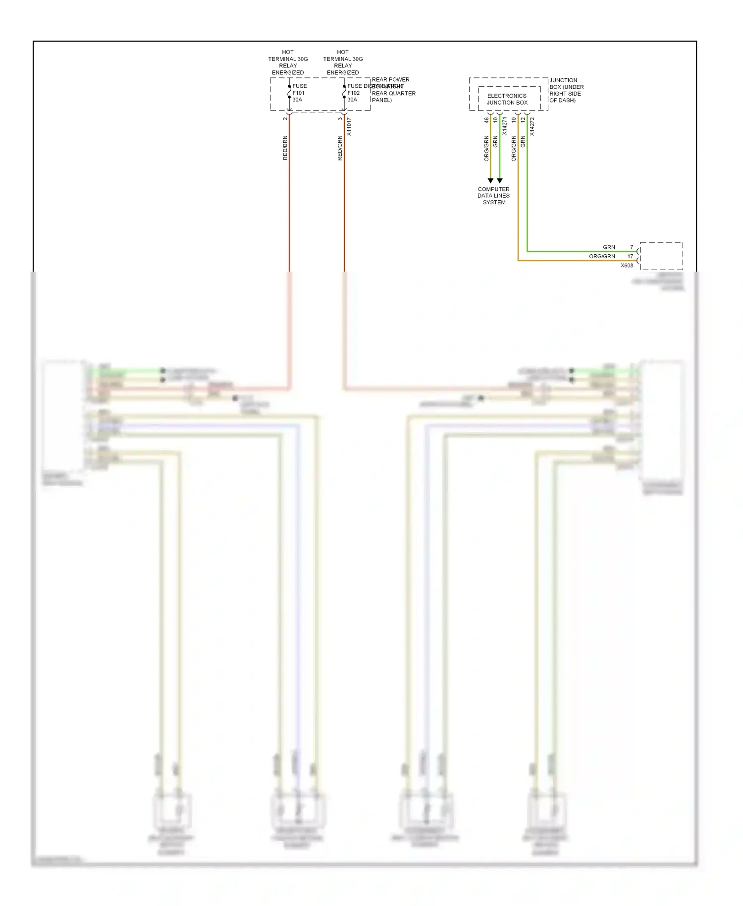 BMW X6 E71 facelift (2012-2014) (left kick panel) wiring diagram  (42 of 53)