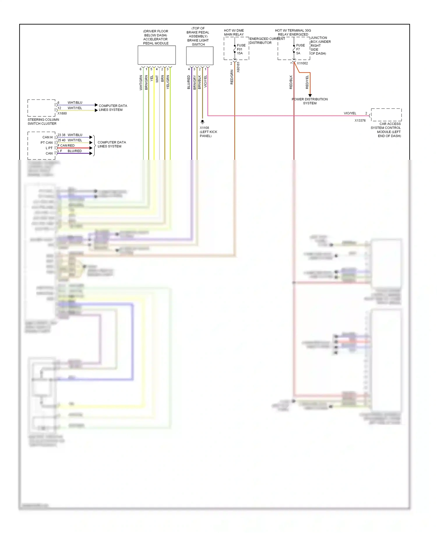 BMW X6 E71 facelift (2012-2014) (left kick panel) wiring diagram  (11 of 53)
