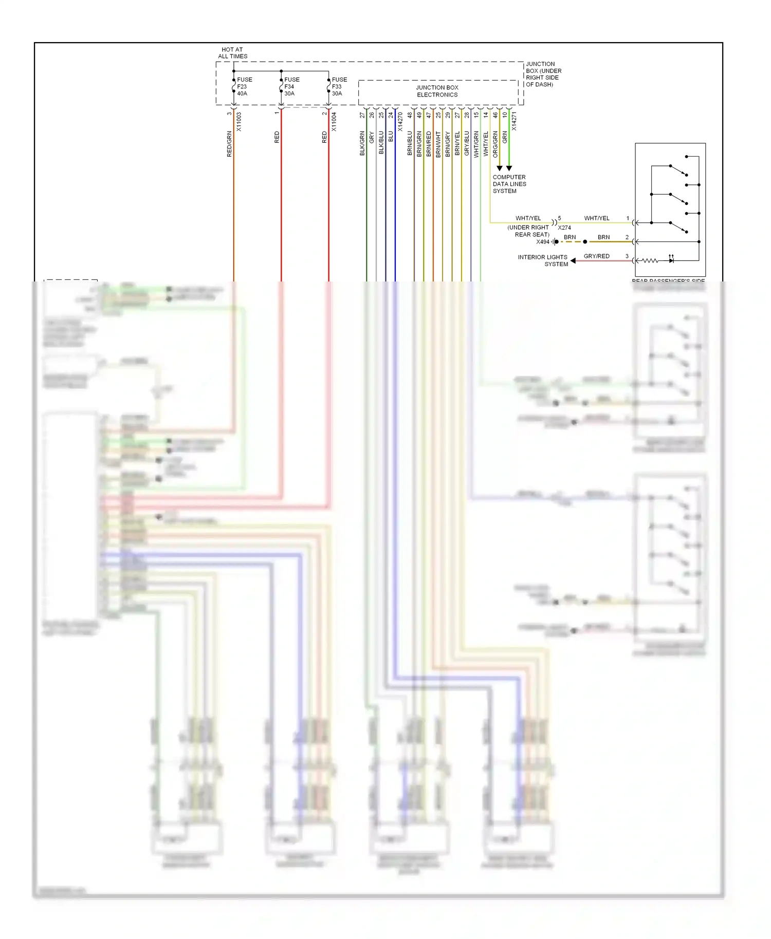 BMW X6 E71 facelift (2012-2014) (left kick panel) wiring diagram  (49 of 53)