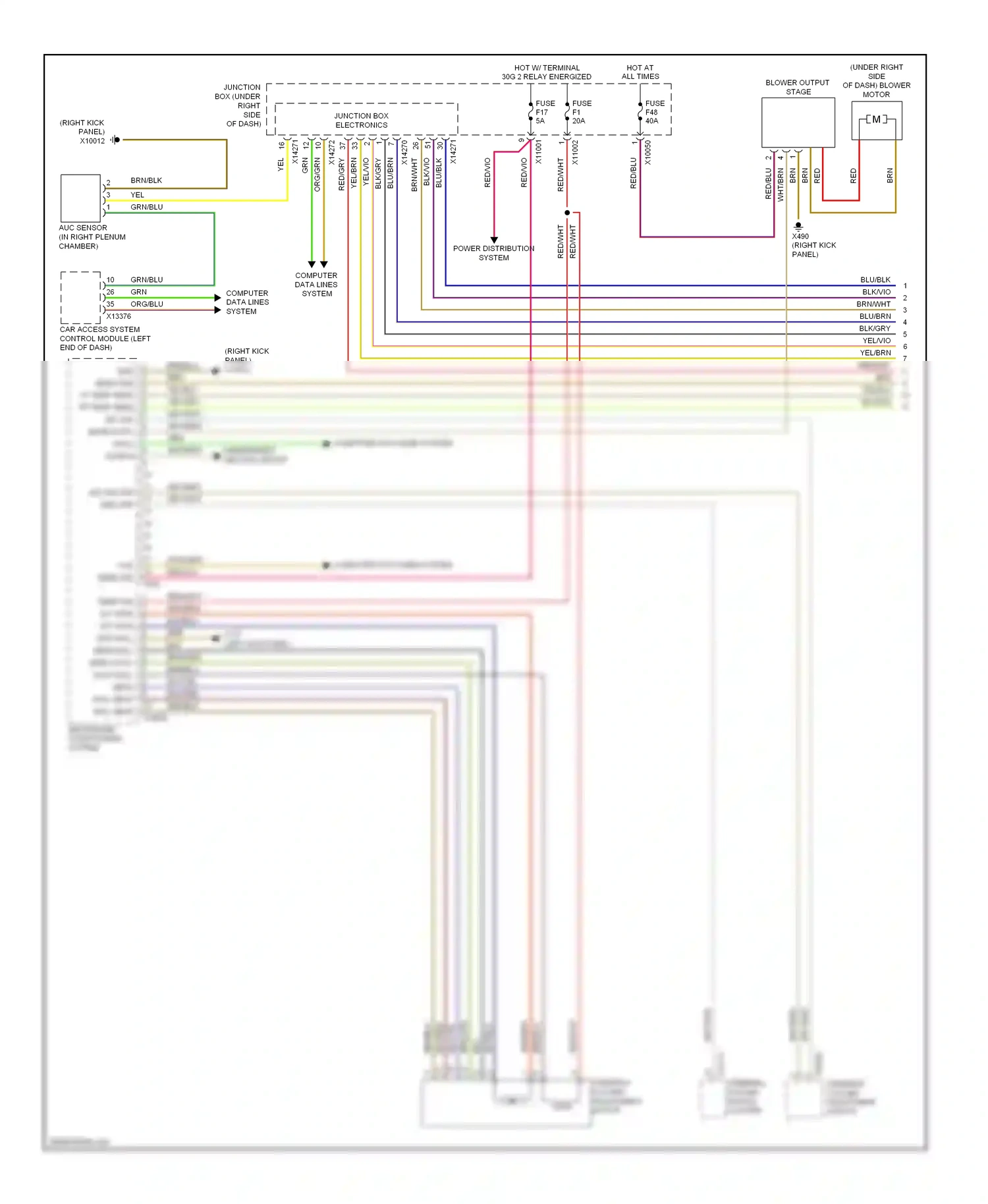 Wiring diagram org/blu for BMW X6 E71 facelift (2012-2014) (1 of 5)