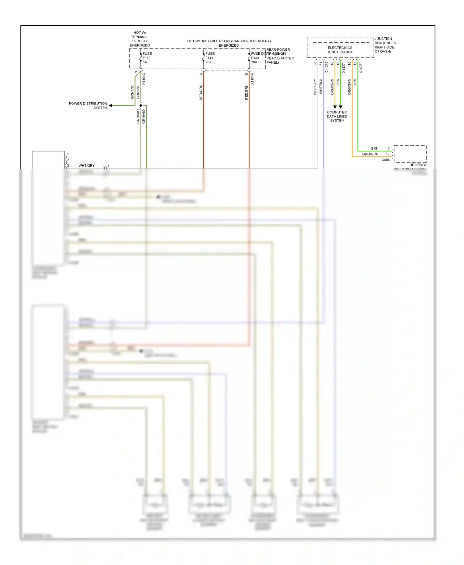 Wiring diagram power distribution system for BMW X6 E71 facelift (2012-2014) (22 of 30)