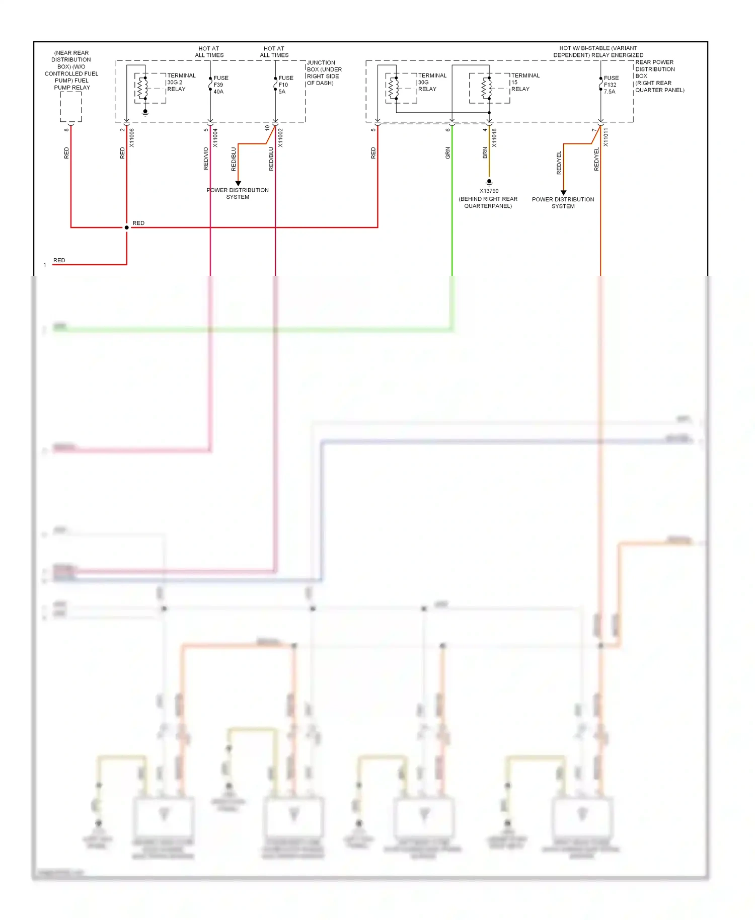 Wiring diagram power distribution system for BMW X6 E71 facelift (2012-2014) (2 of 30)