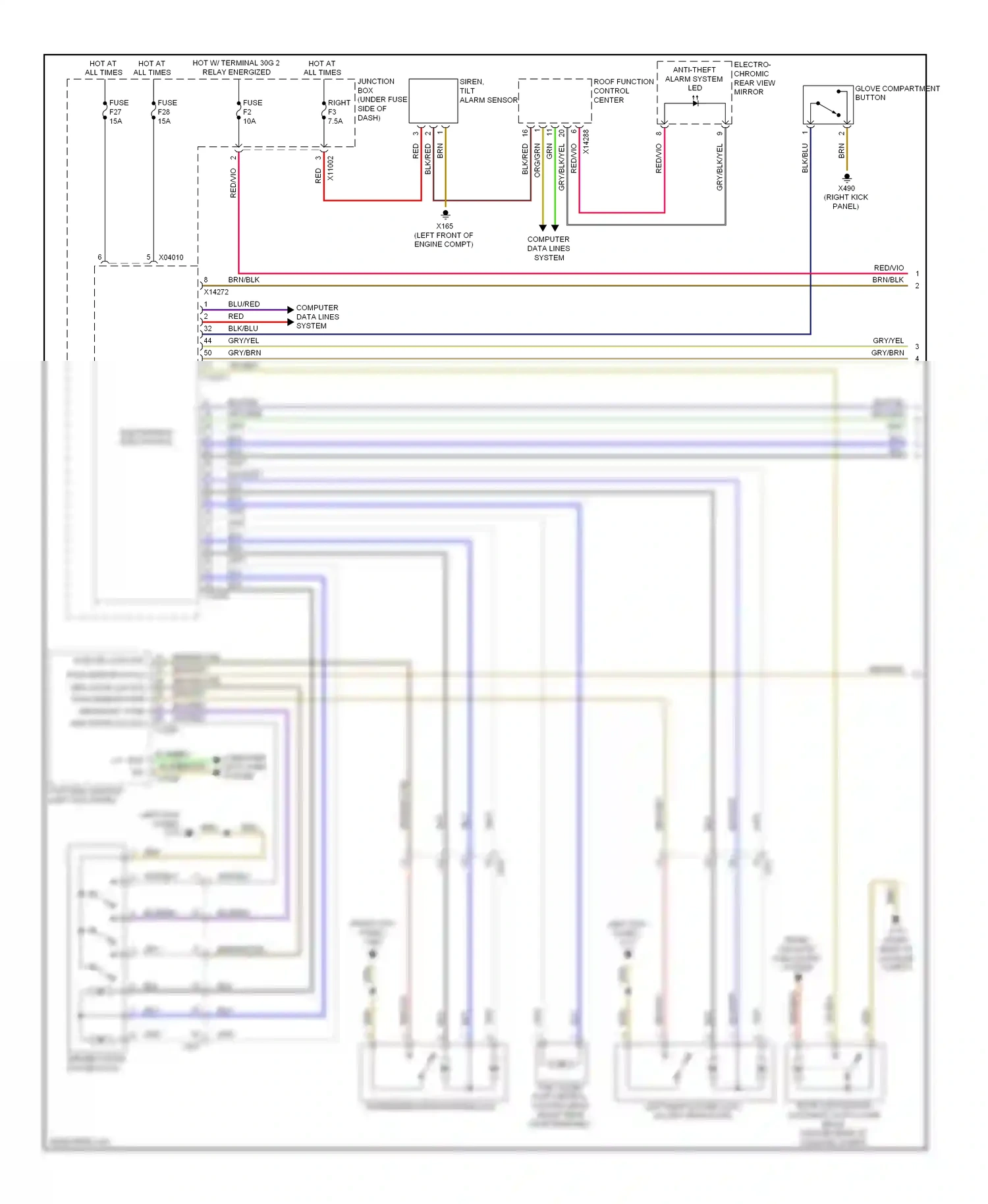 Wiring diagram red for BMW X6 E71 facelift (2012-2014) (68 of 94)