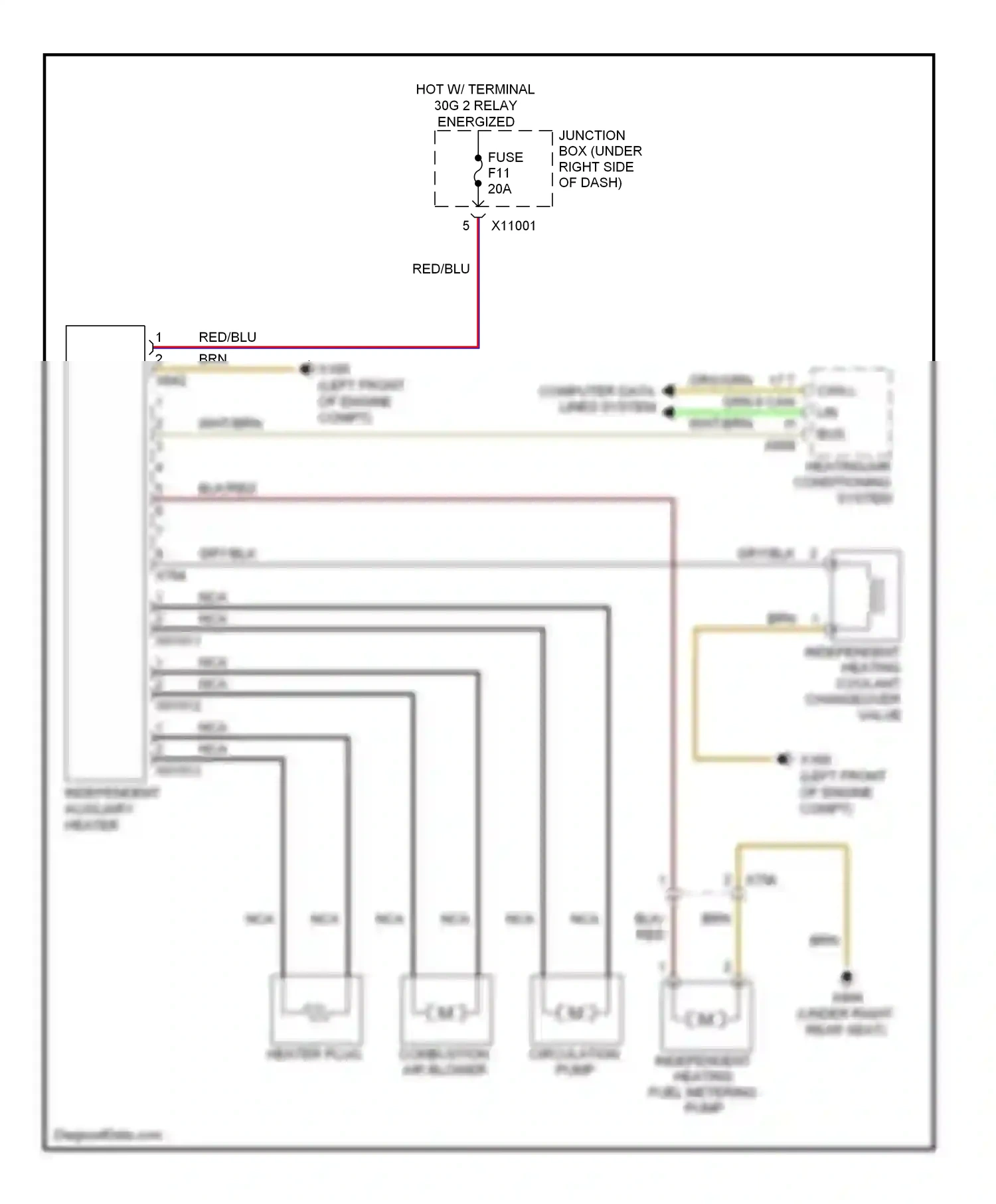 Wiring diagram red for BMW X6 E71 facelift (2012-2014) (9 of 94)