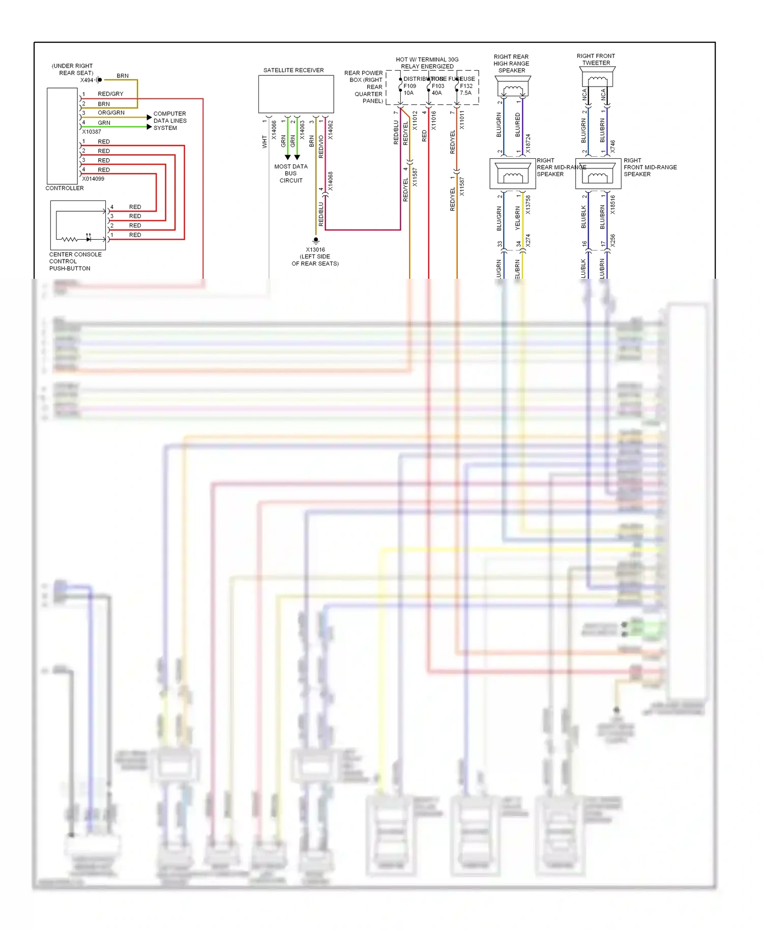Wiring diagram red for BMW X6 E71 facelift (2012-2014) (55 of 94)
