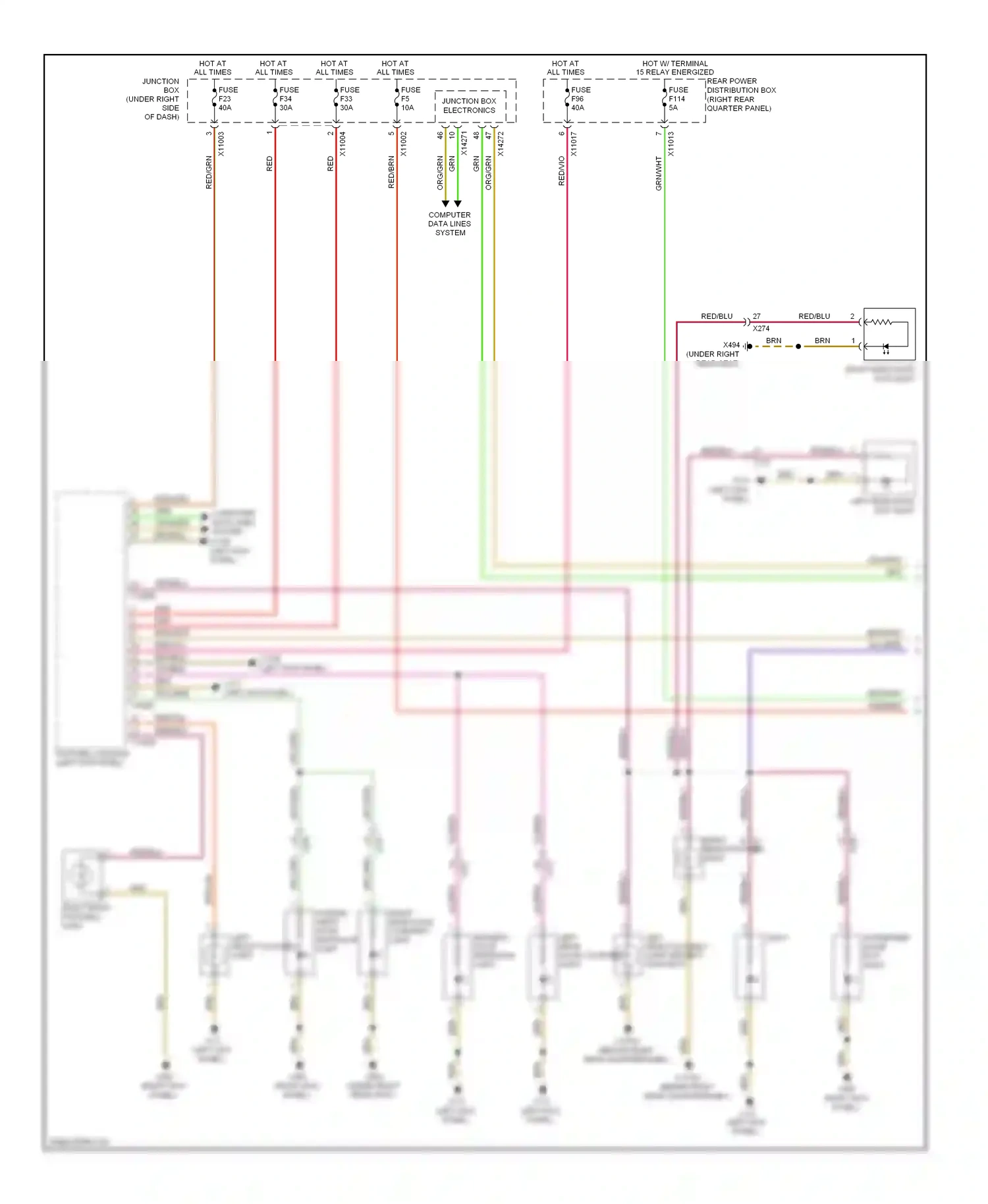 Wiring diagram red/vio for BMW X6 E71 facelift (2012-2014) (12 of 41)