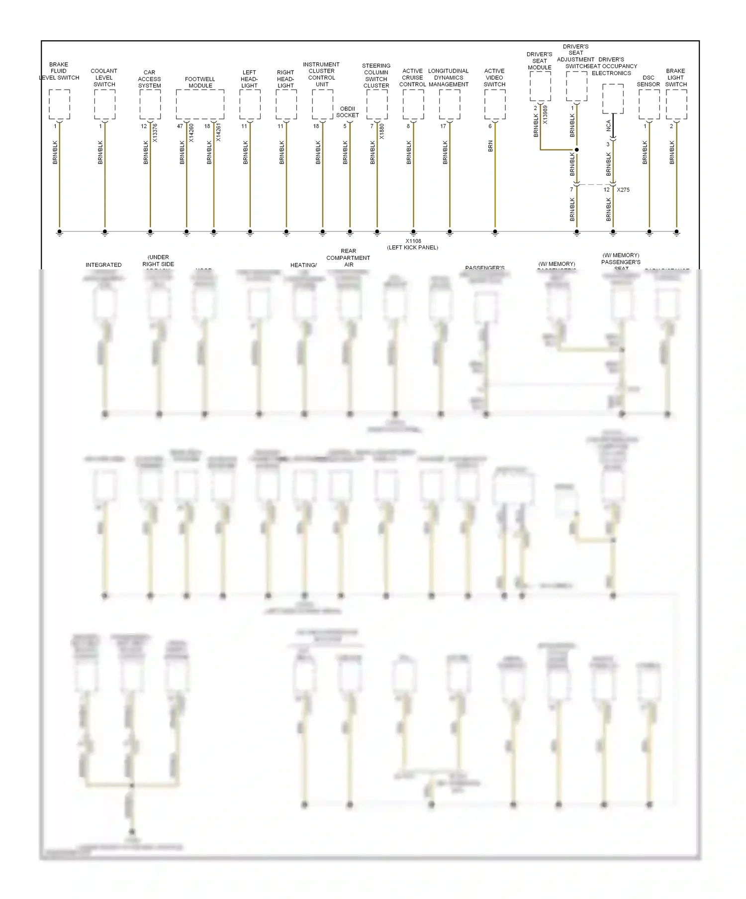 BMW X6 E71 facelift (2012-2014) shield wiring diagram  (1 of 1)