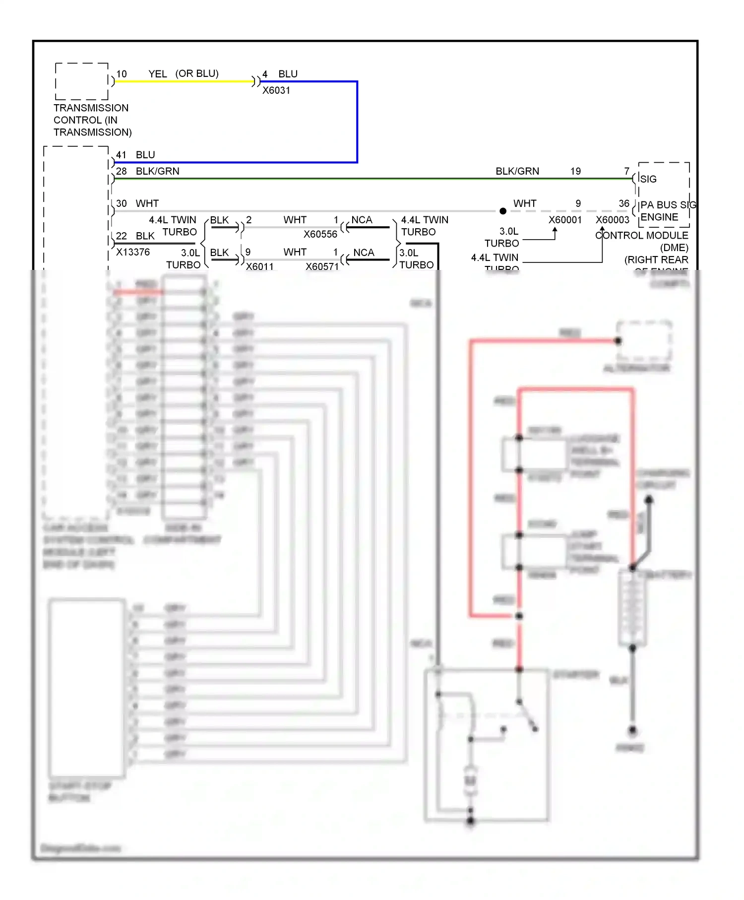Wiring diagram terminal point for BMW X6 E71 facelift (2012-2014) (3 of 3)