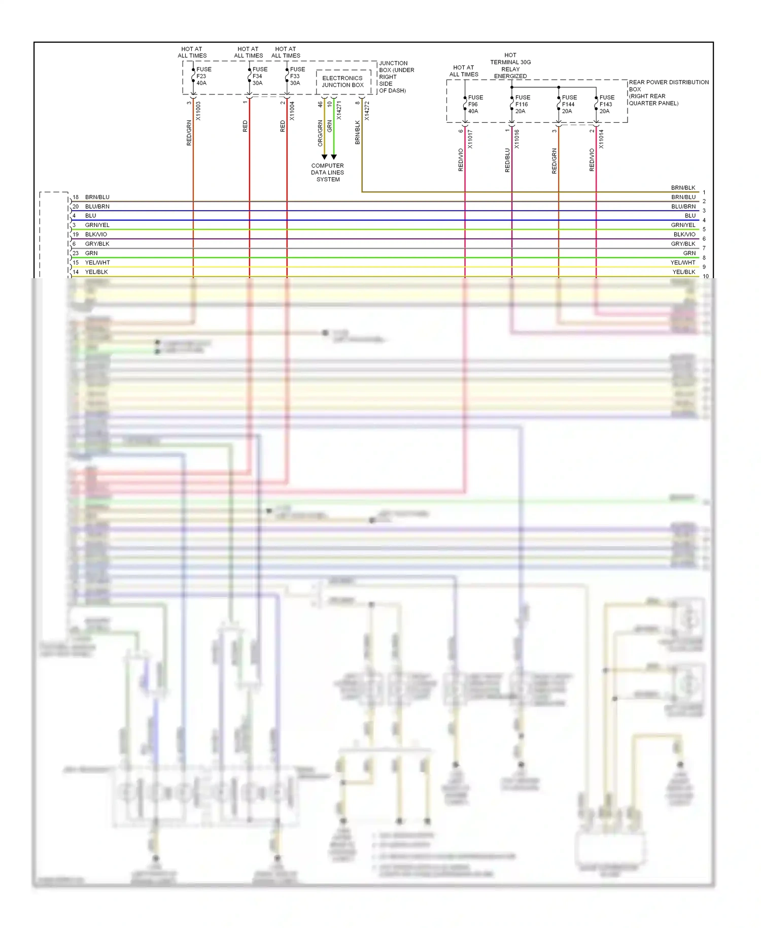 Wiring diagram yel/blu for BMW X6 E71 facelift (2012-2014) (11 of 33)