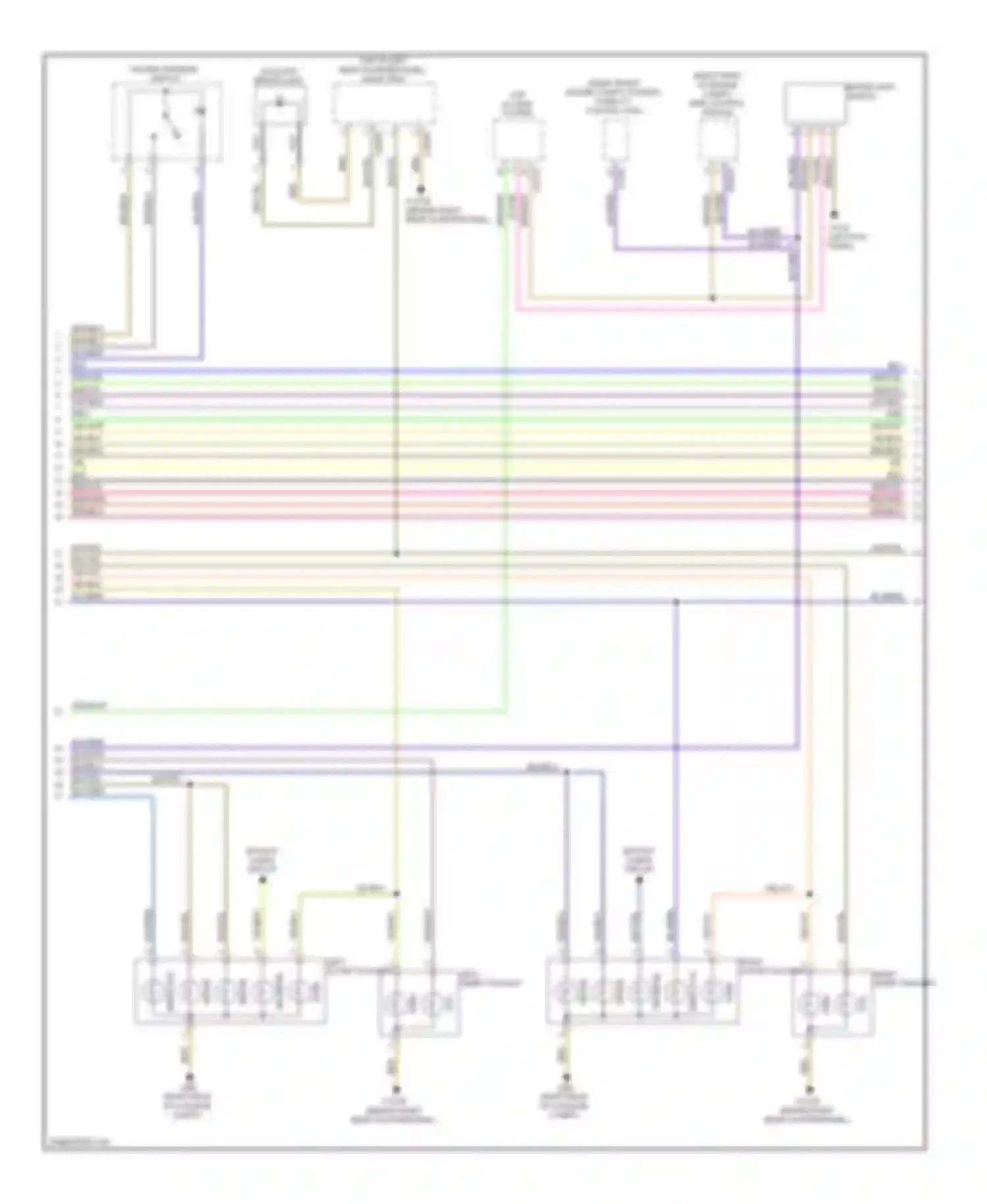 X6 BMW E71 (2007-2012): Exterior lamps circuit (2 of 3)