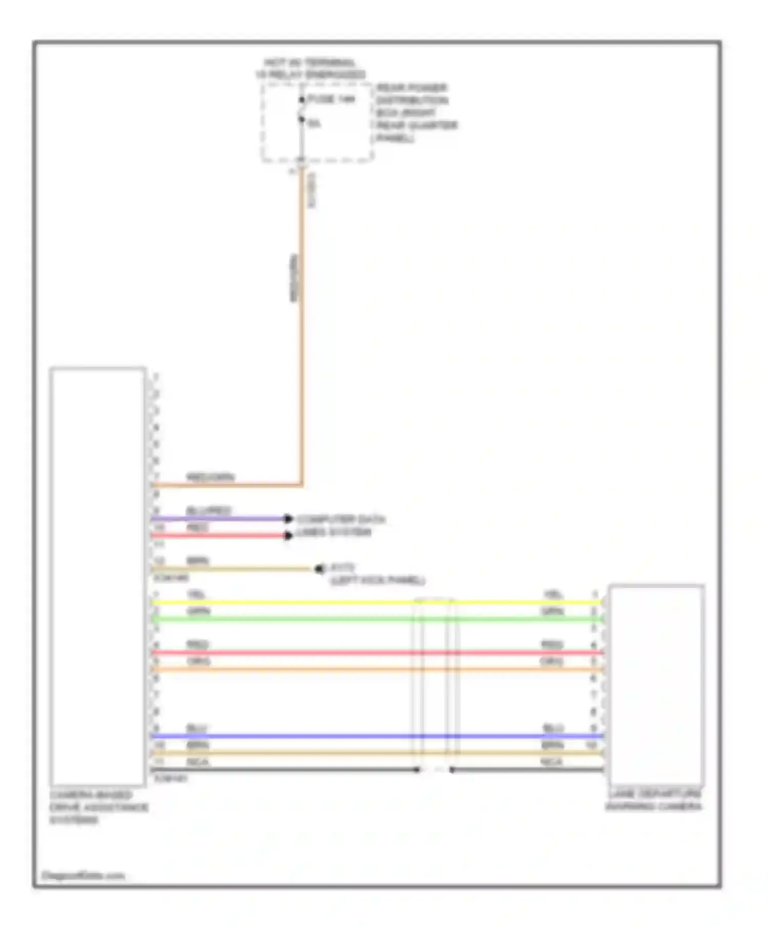 X6 BMW E71 (2007-2012): Lane departure warning circuit