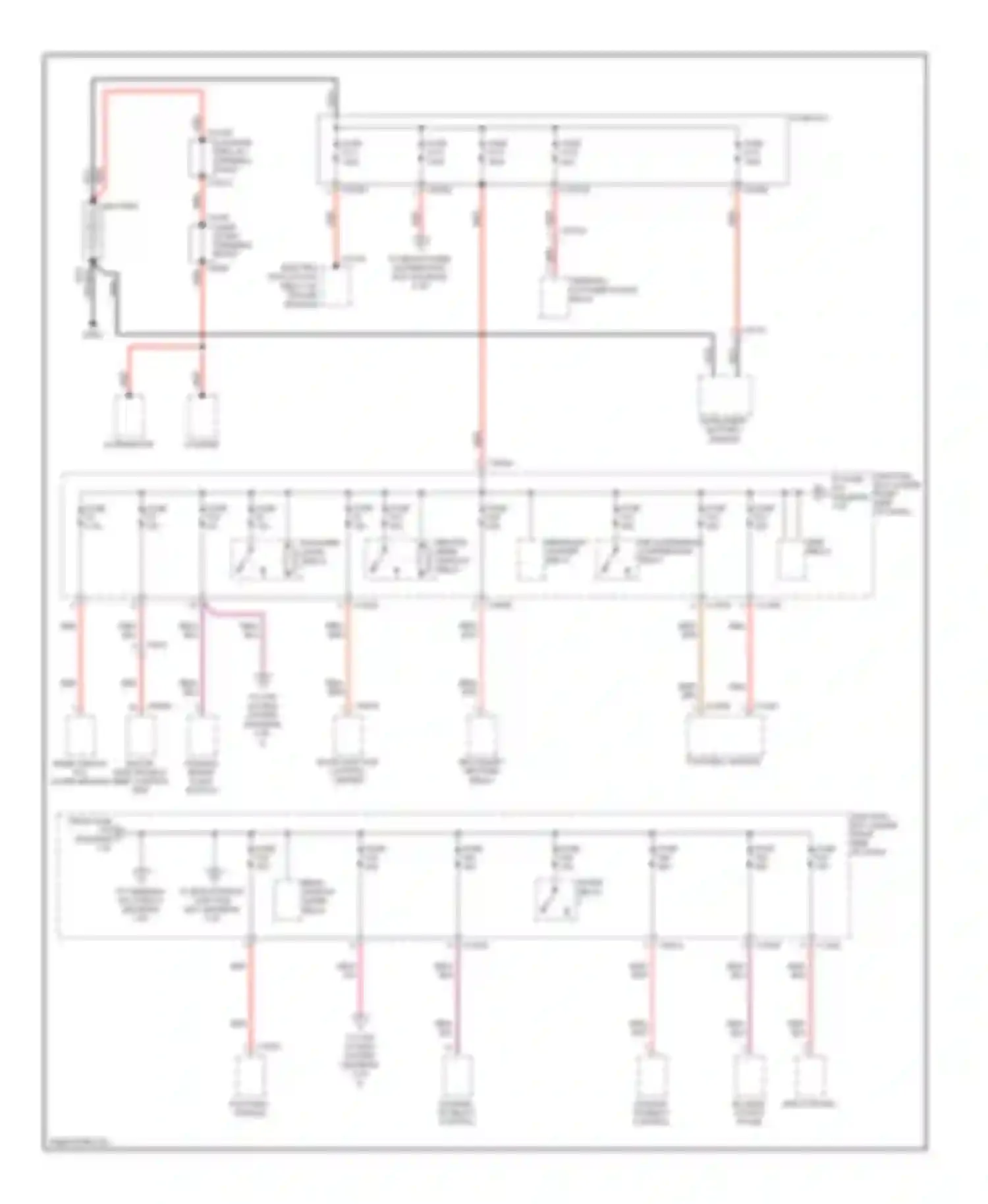 X6 BMW E71 (2007-2012): Power distribution circuit (1 of 5)