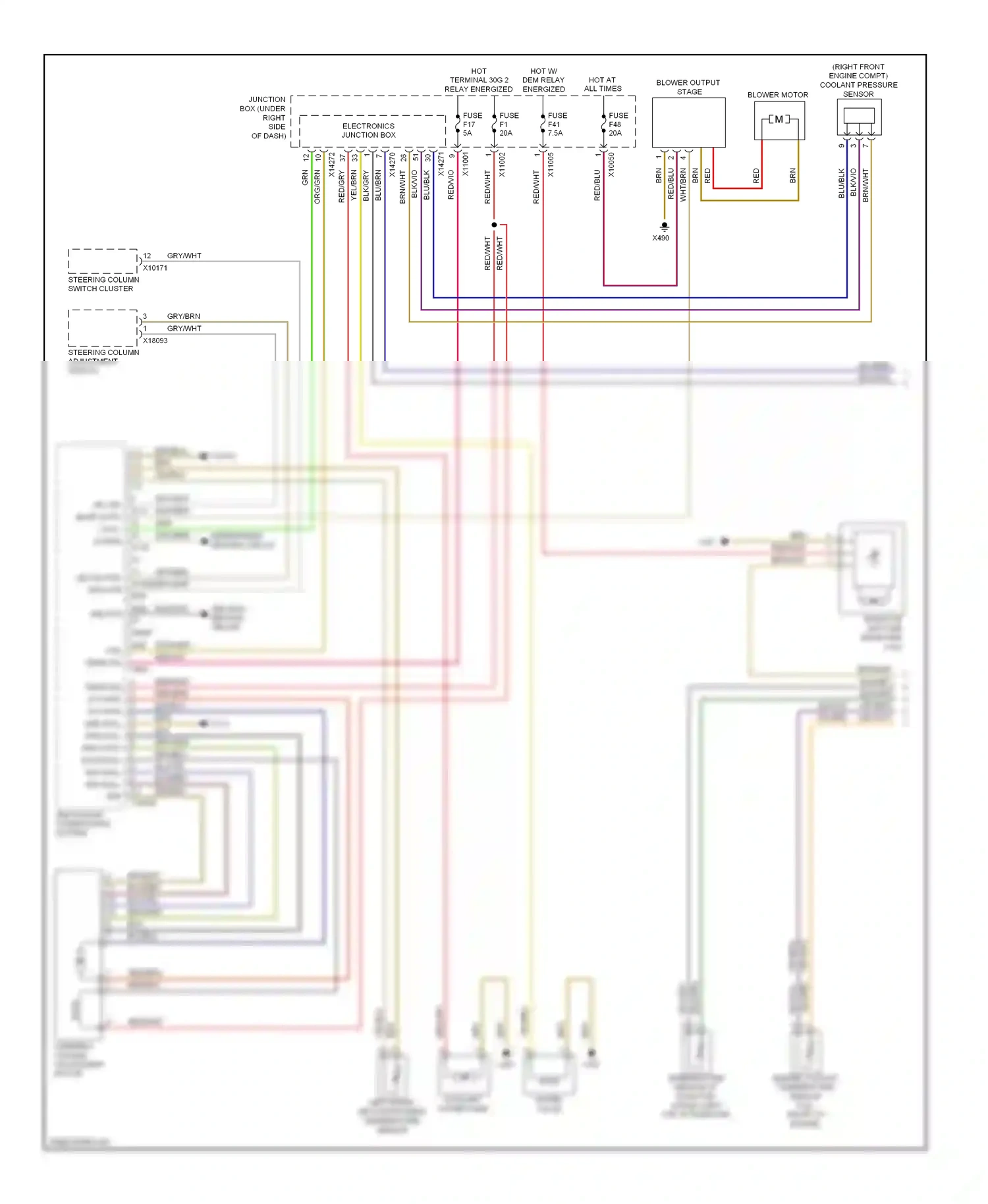 Wiring diagram blu/brn for BMW X6 E71 (2007-2012) (1 of 64)