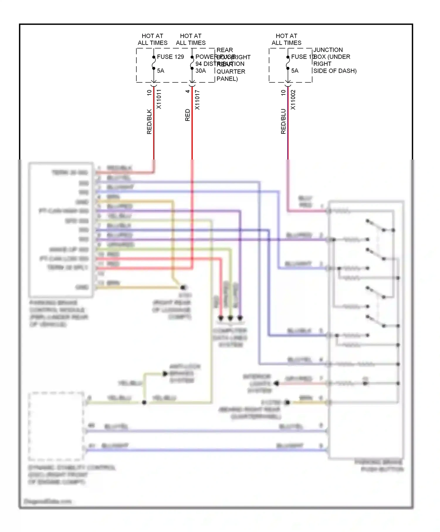 Wiring diagram blu/red for BMW X6 E71 (2007-2012) (41 of 84)