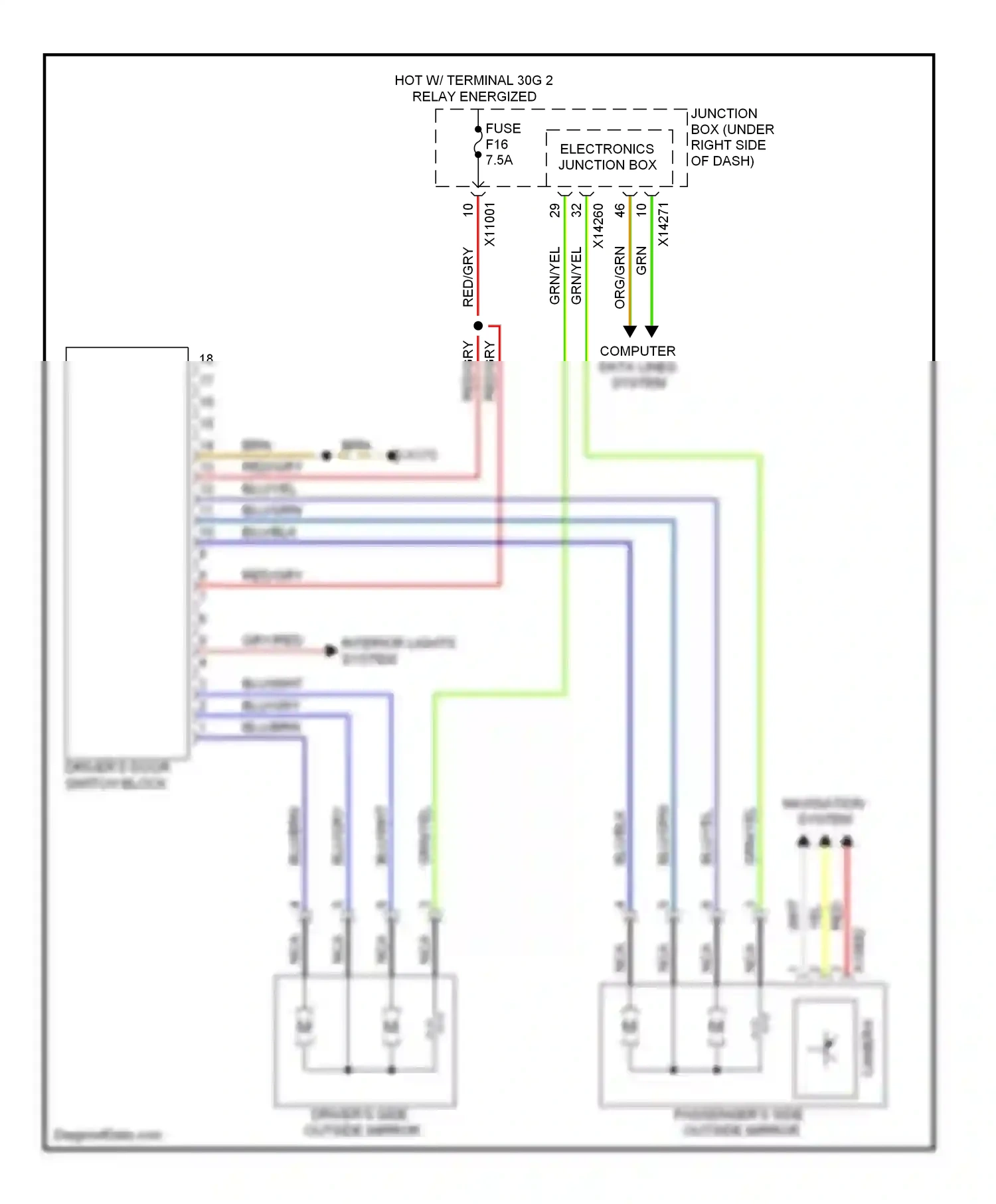 Wiring diagram blu/yel for BMW X6 E71 (2007-2012) (29 of 59)