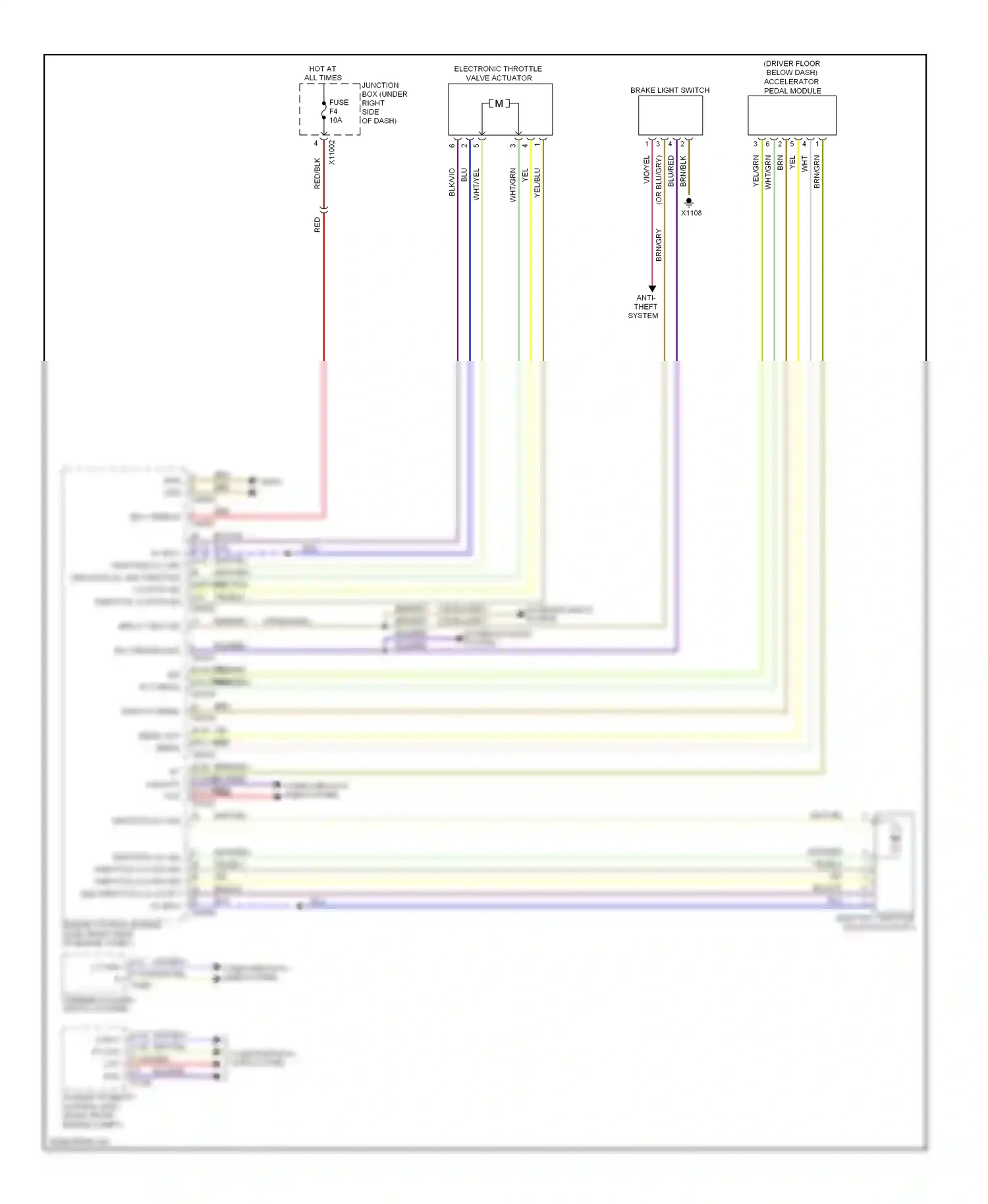 Wiring diagram brake light switch for BMW X6 E71 (2007-2012) (2 of 9)