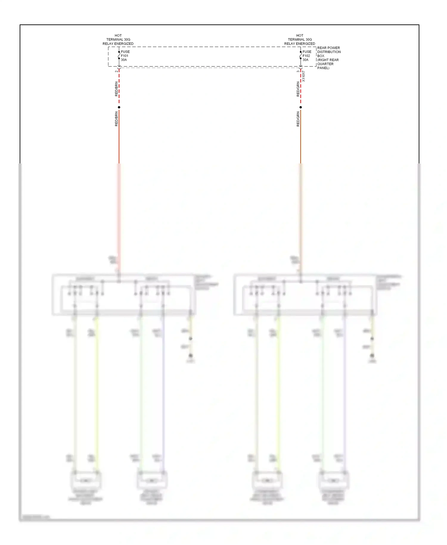 Wiring diagram driver's seat backrest angle adjustment drive for BMW X6 E71 (2007-2012) (3 of 3)