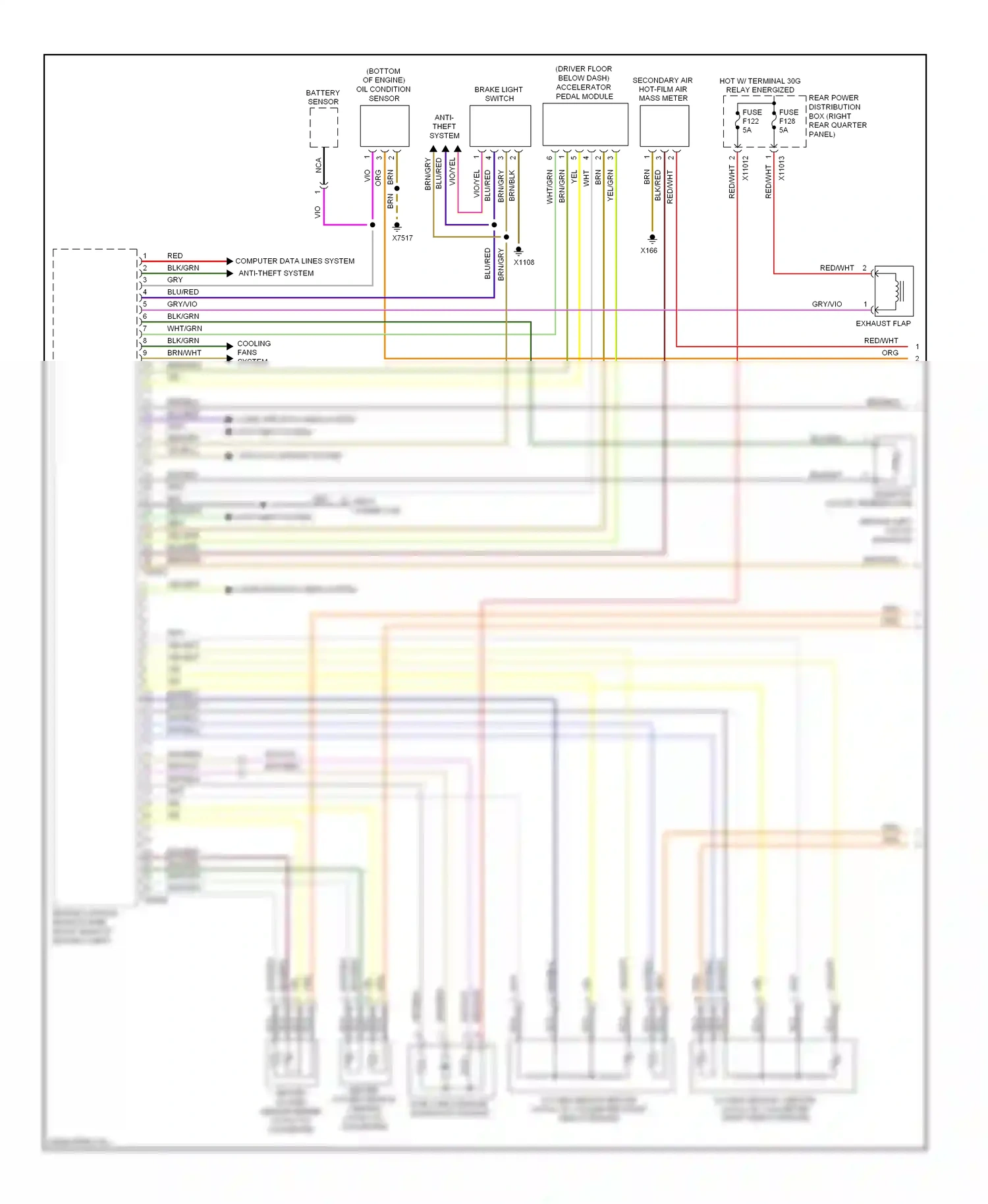 Wiring diagram heated oxygen sensor behind catalytic converter for BMW X6 E71 (2007-2012) (1 of 1)