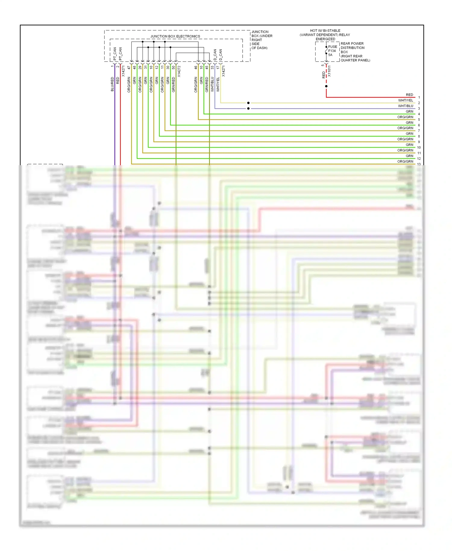 Wiring diagram junction box electronics for BMW X6 E71 (2007-2012) (12 of 19)