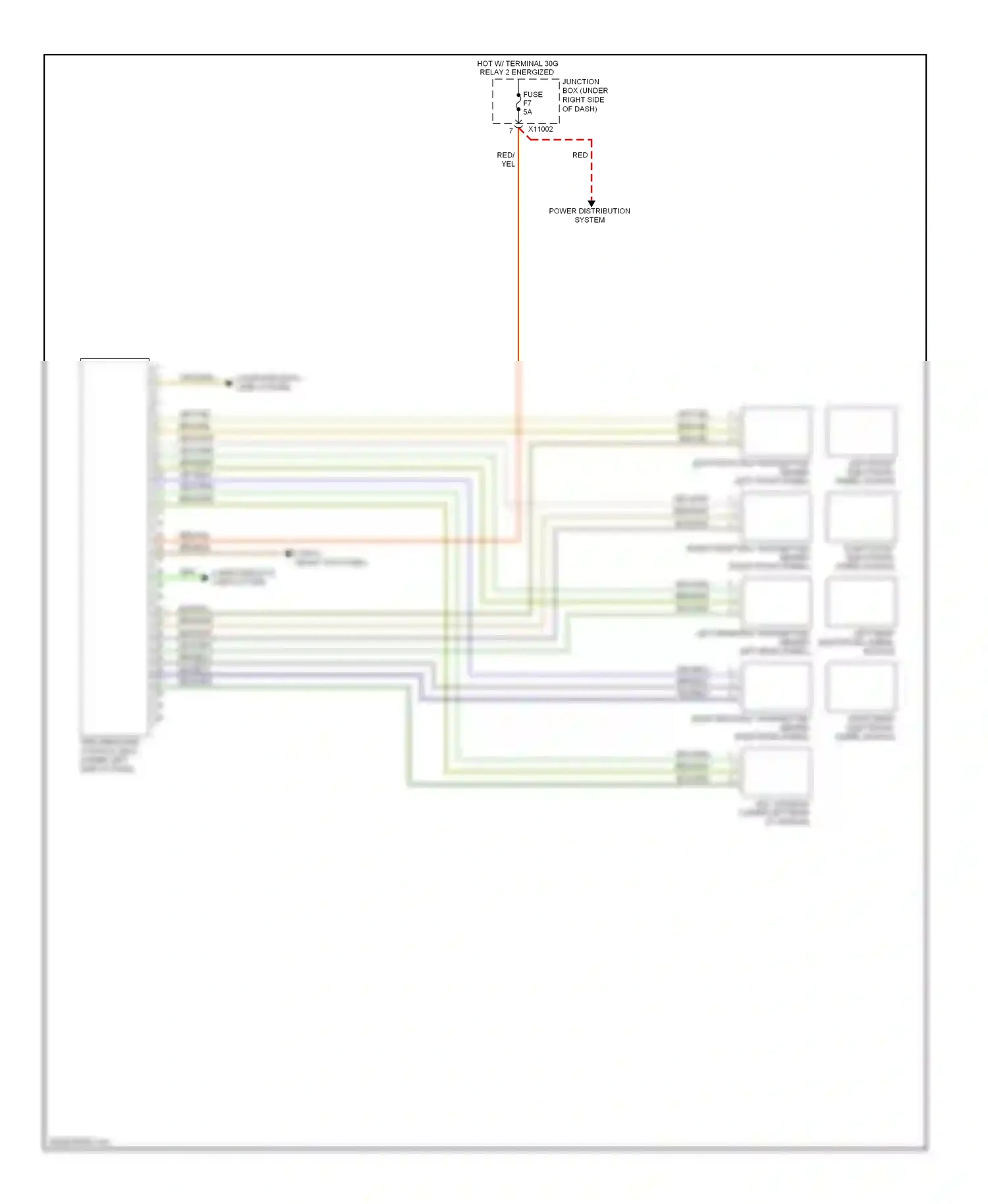 Wiring diagram left front electronic wheel module for BMW X6 E71 (2007-2012) (1 of 1)