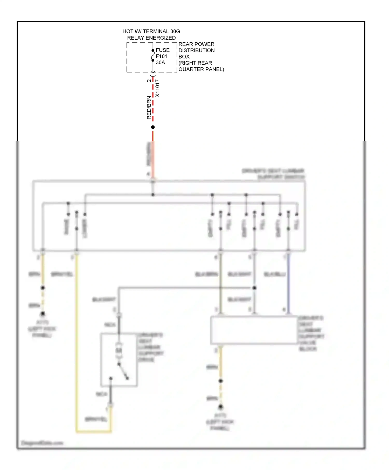 BMW X6 E71 (2007-2012) (left kick panel) wiring diagram  (21 of 53)