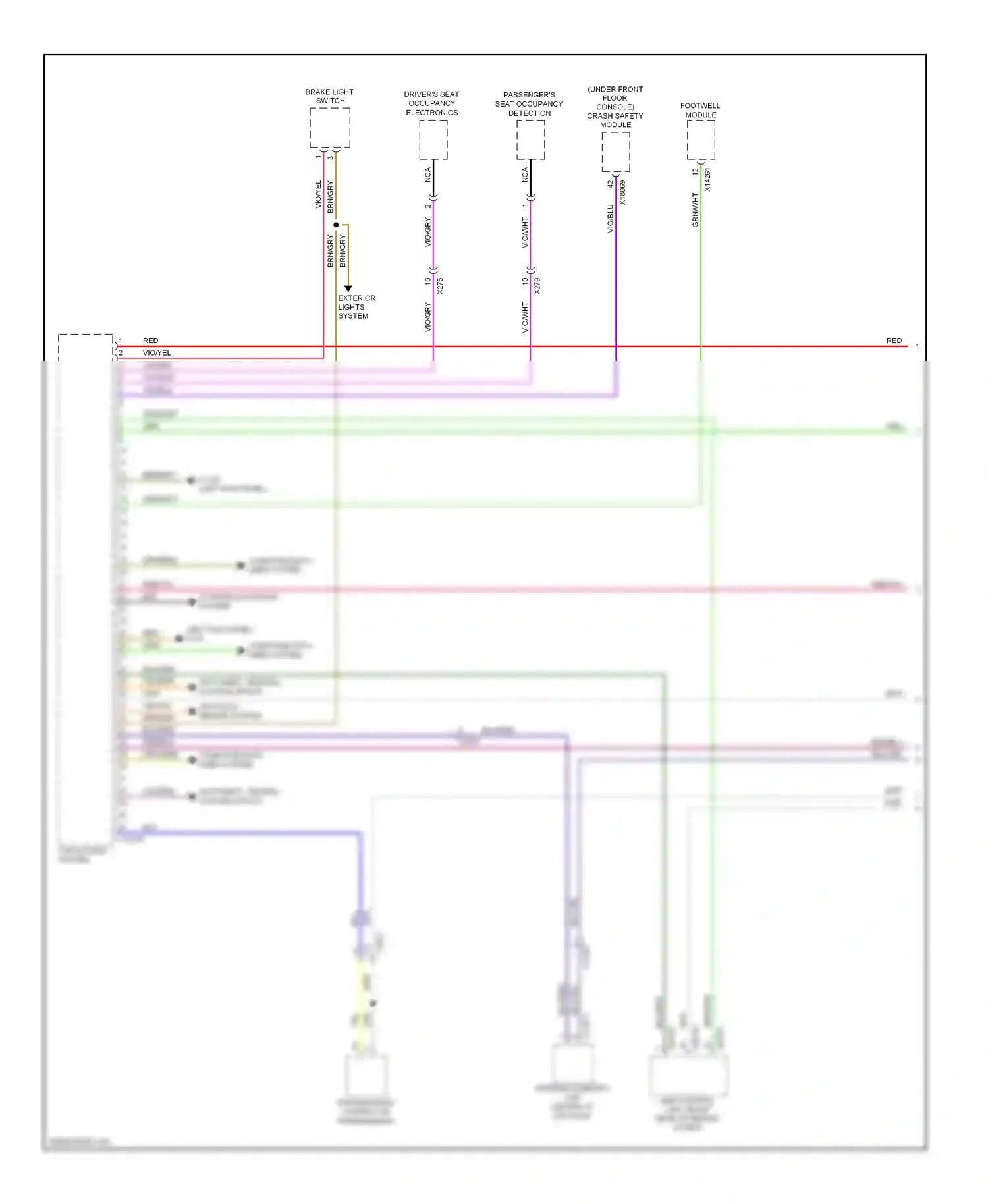 BMW X6 E71 (2007-2012) (left kick panel) wiring diagram  (1 of 53)