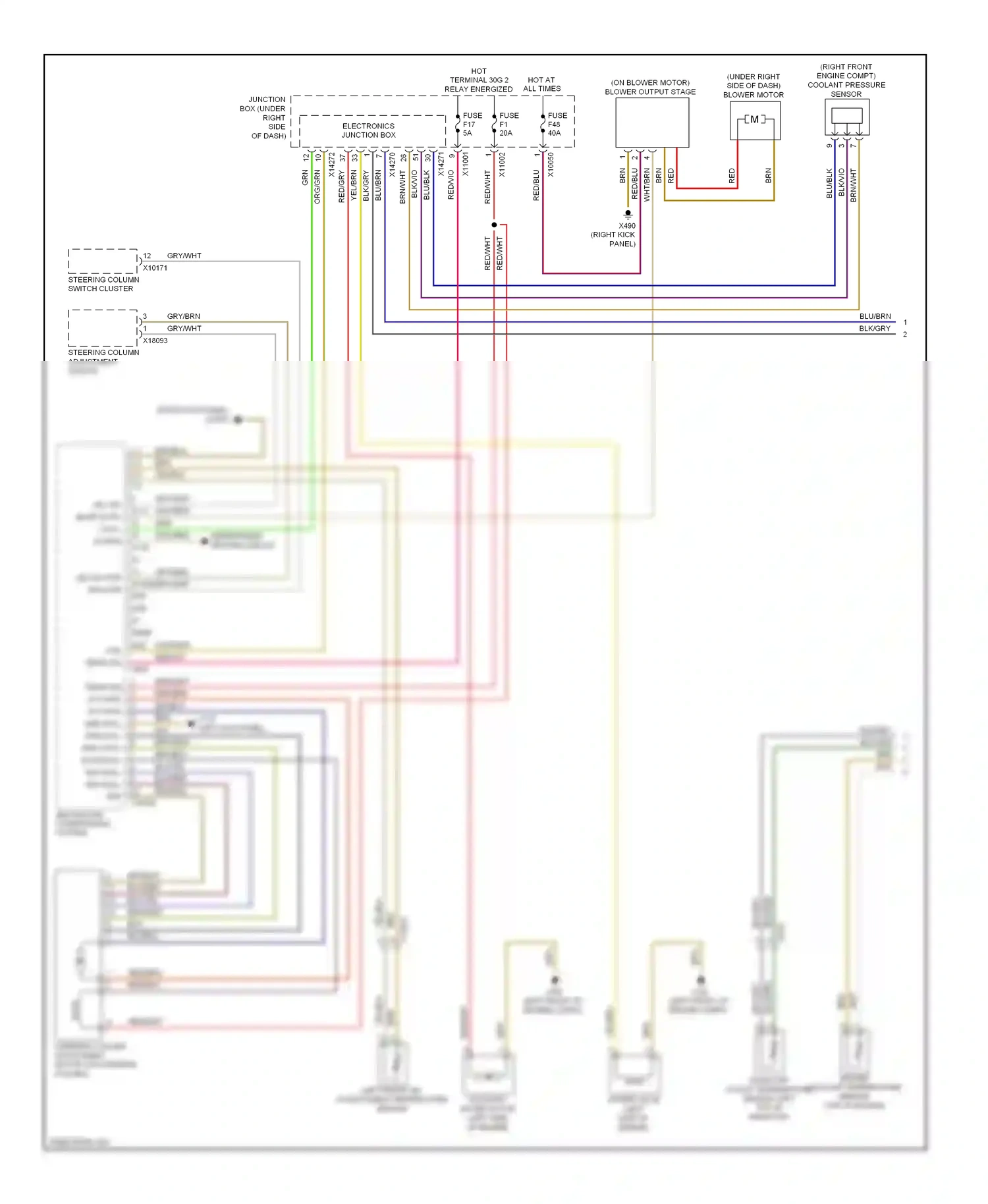 BMW X6 E71 (2007-2012) (left kick panel) wiring diagram  (33 of 53)