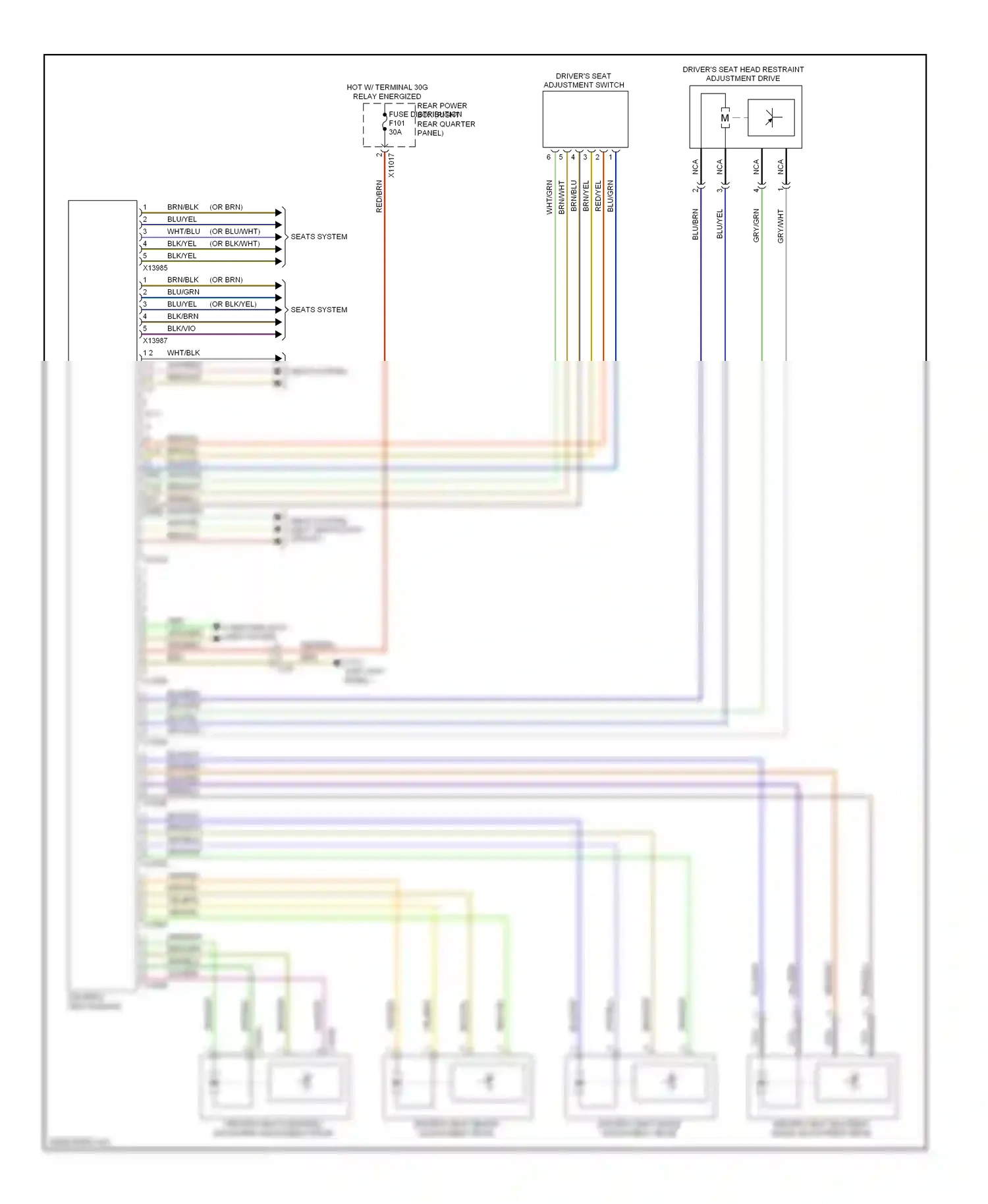 BMW X6 E71 (2007-2012) (left kick panel) wiring diagram  (23 of 53)