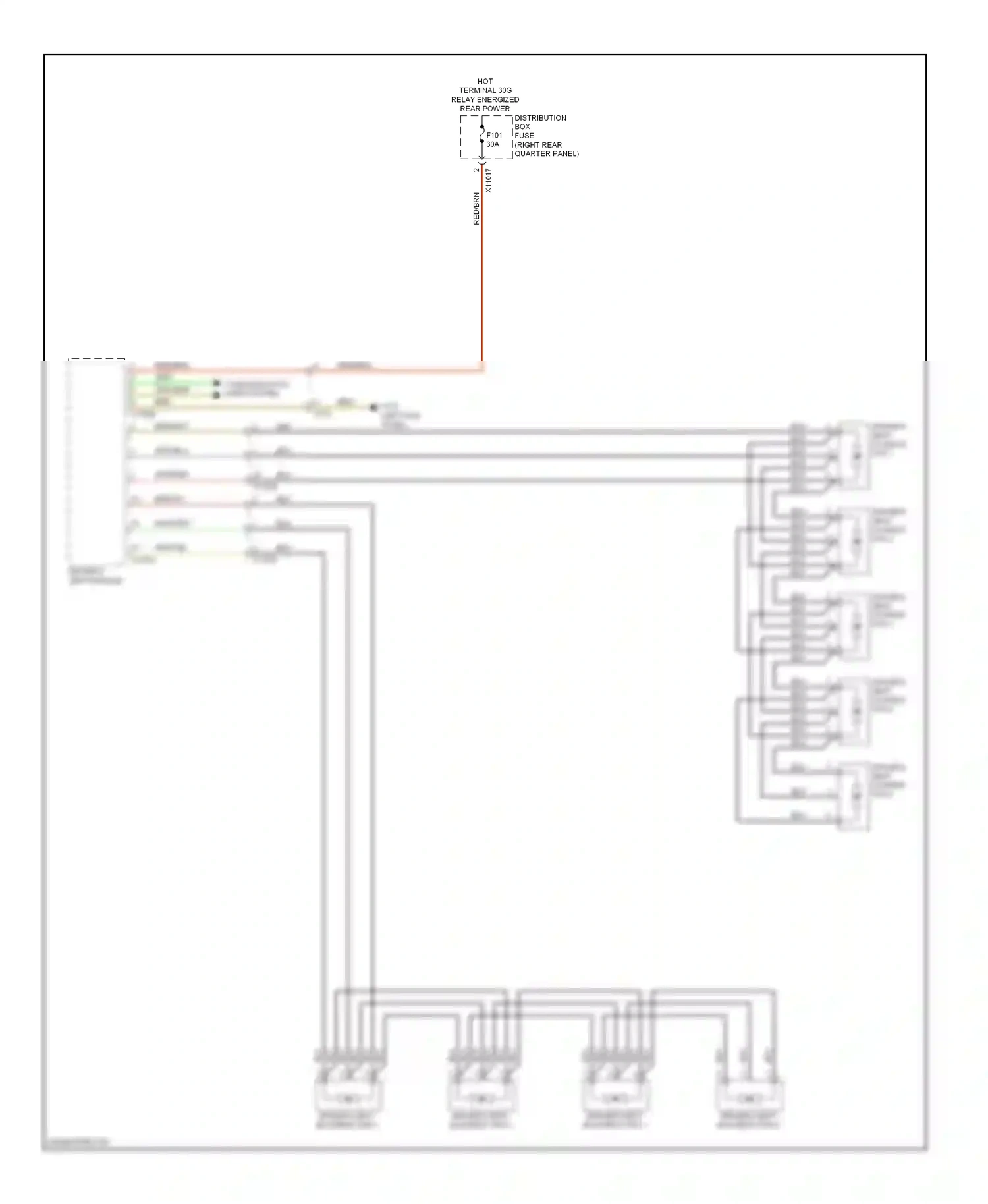 BMW X6 E71 (2007-2012) (left kick panel) wiring diagram  (39 of 53)