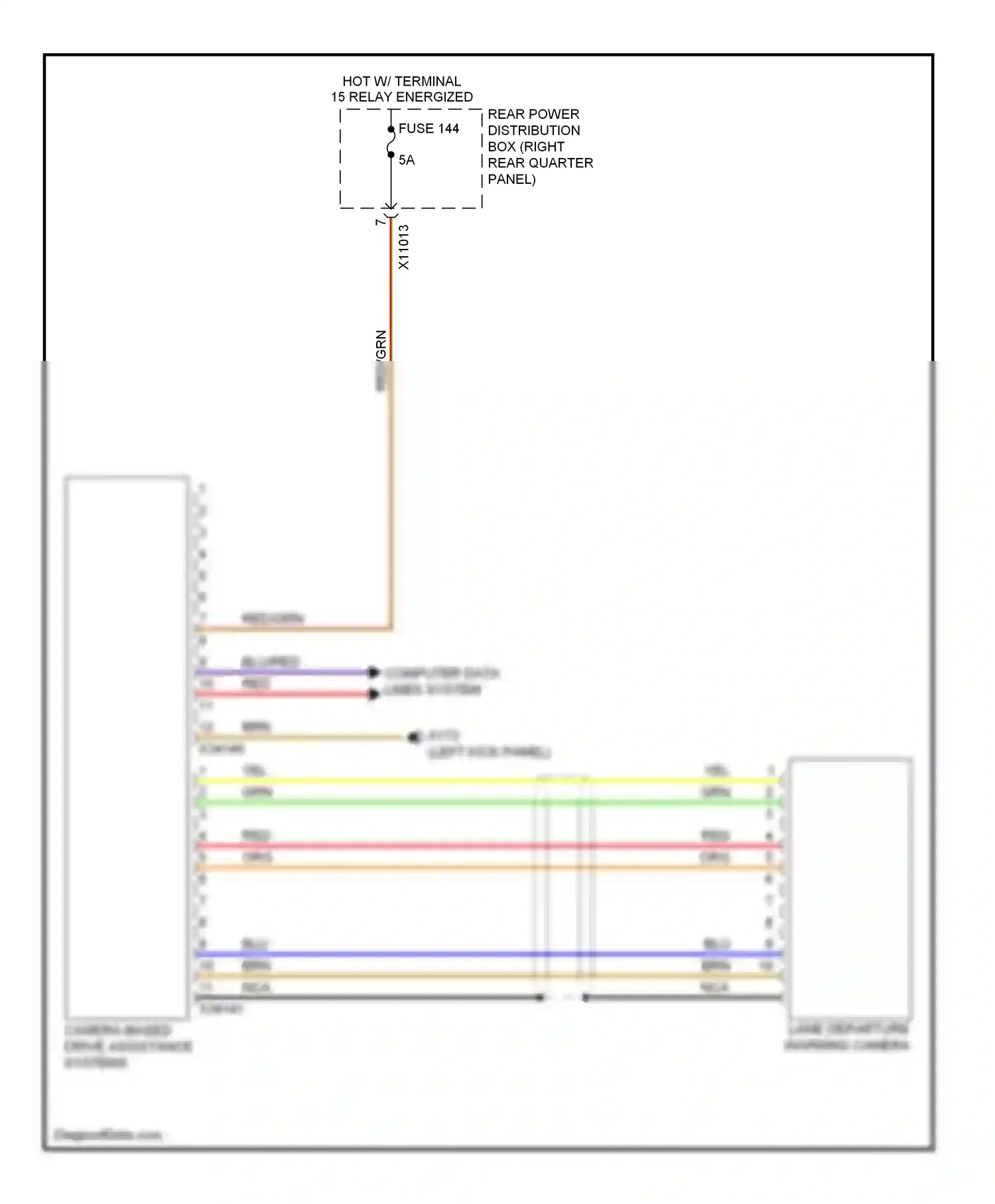 BMW X6 E71 (2007-2012) (left kick panel) wiring diagram  (45 of 53)
