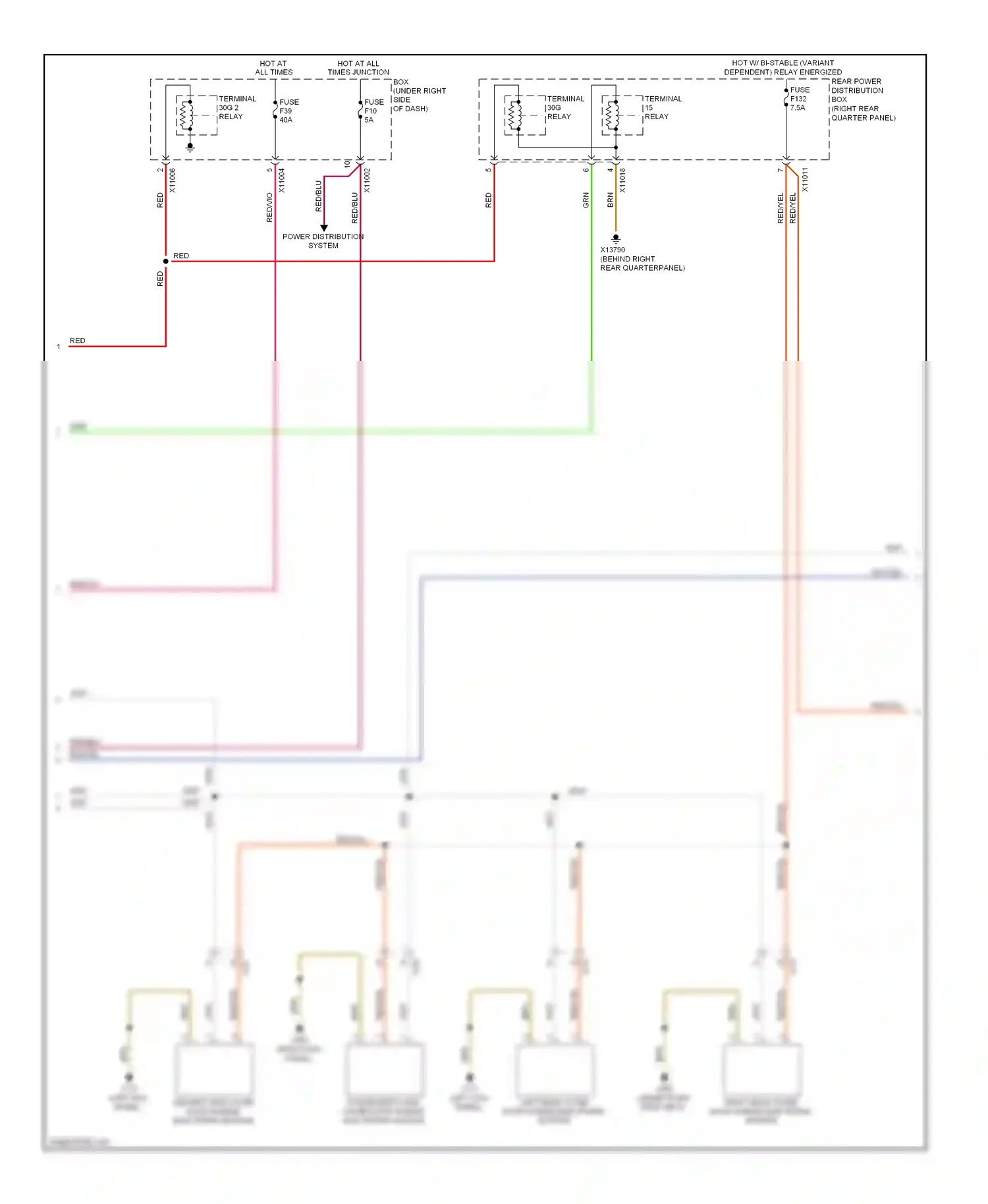 BMW X6 E71 (2007-2012) (left kick panel) wiring diagram  (2 of 53)