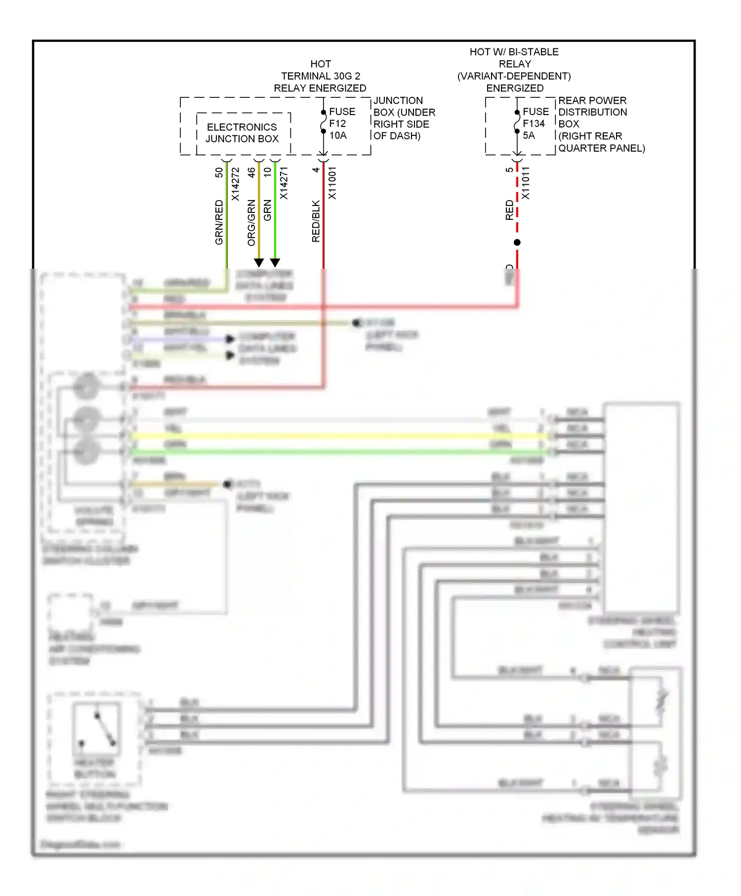 BMW X6 E71 (2007-2012) (left kick panel) wiring diagram  (24 of 53)