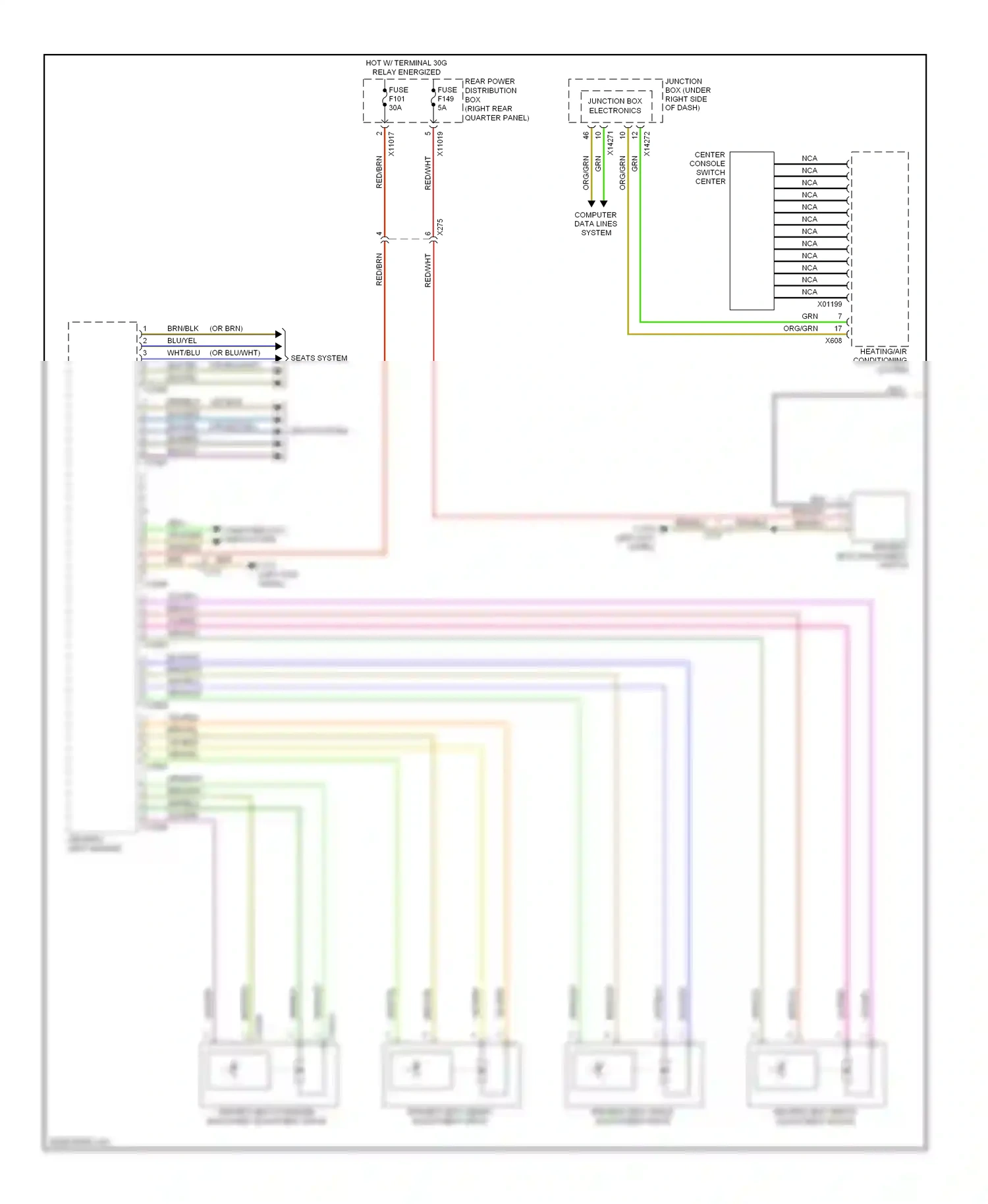 BMW X6 E71 (2007-2012) (left kick panel) wiring diagram  (22 of 53)