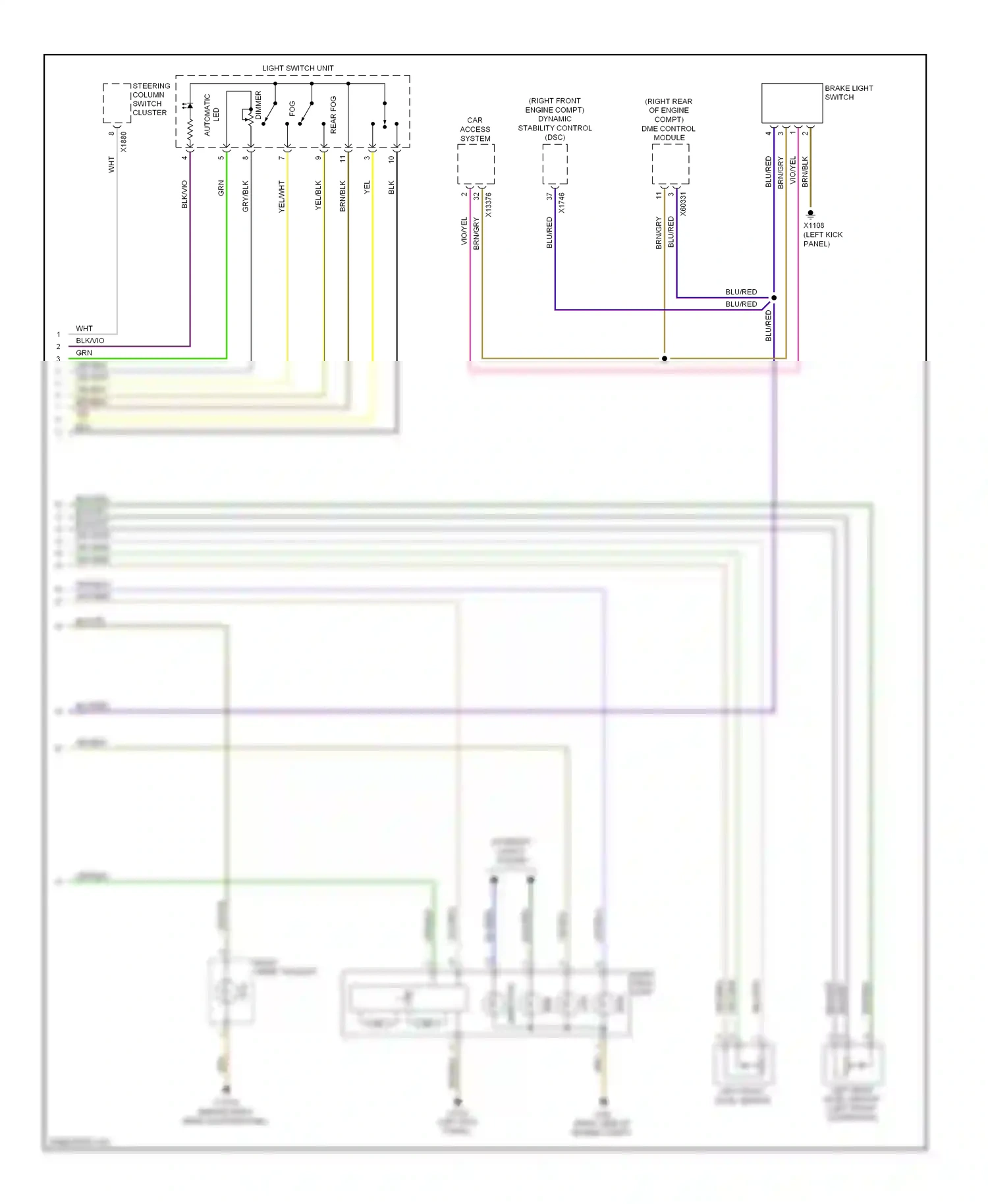 BMW X6 E71 (2007-2012) (left kick panel) wiring diagram  (12 of 53)