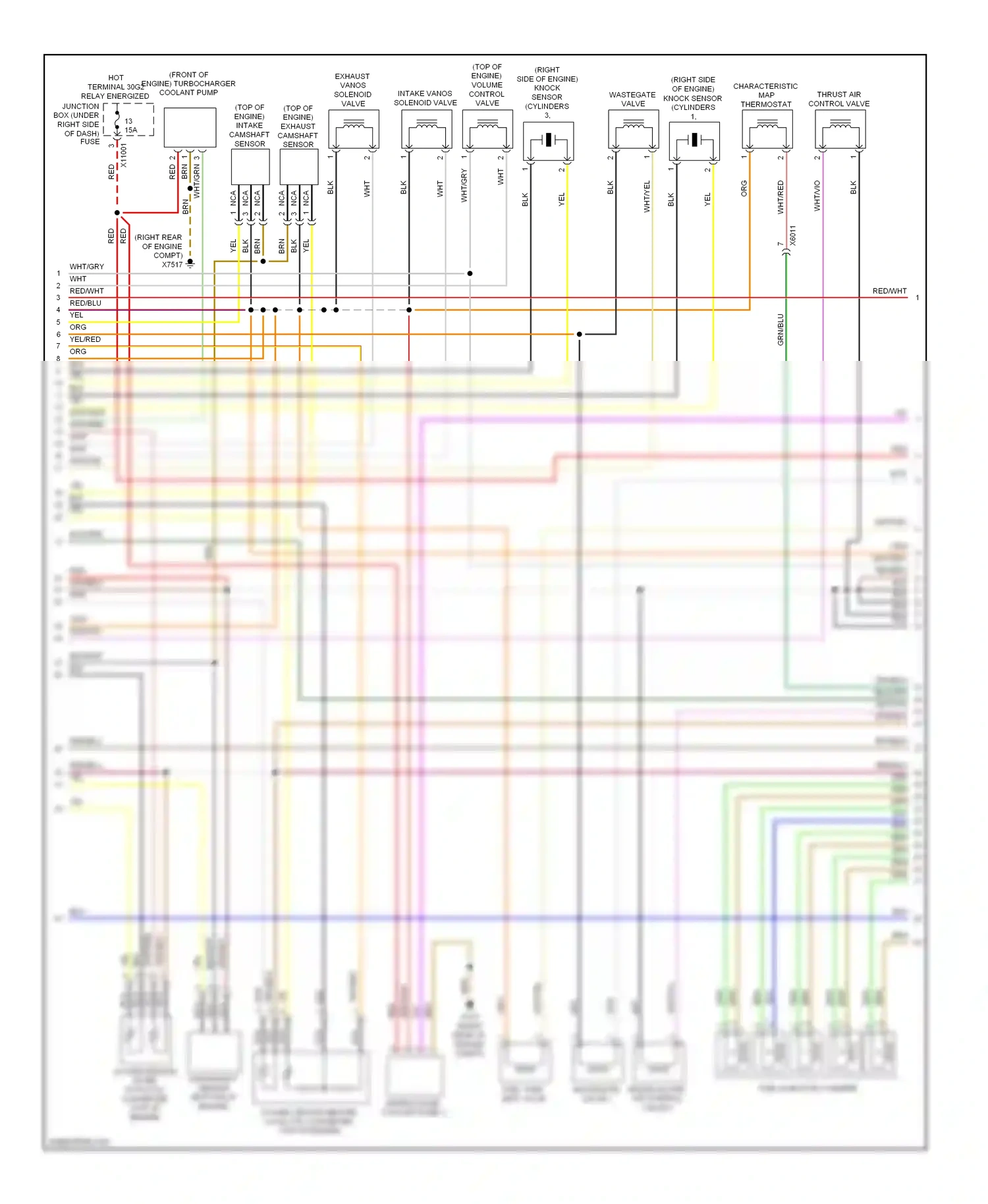 Wiring diagram org/blk for BMW X6 E71 (2007-2012) (1 of 2)